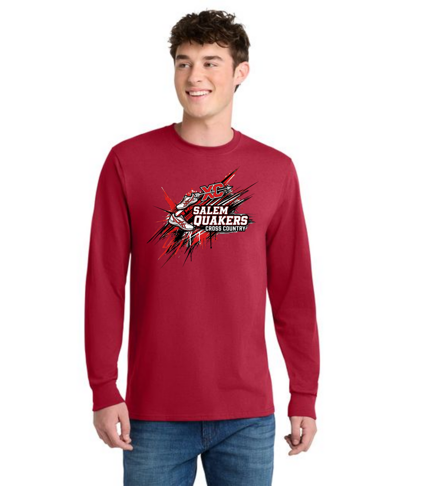 SALEM QUAKERS CROSS COUNTRY PC54LS Port & Company® Long Sleeve Core Cotton Tee 8