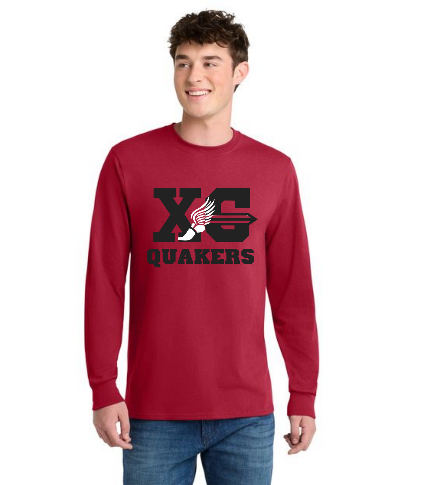 SALEM QUAKERS CROSS COUNTRY PC54LS Port & Company® Long Sleeve Core Cotton Tee 9