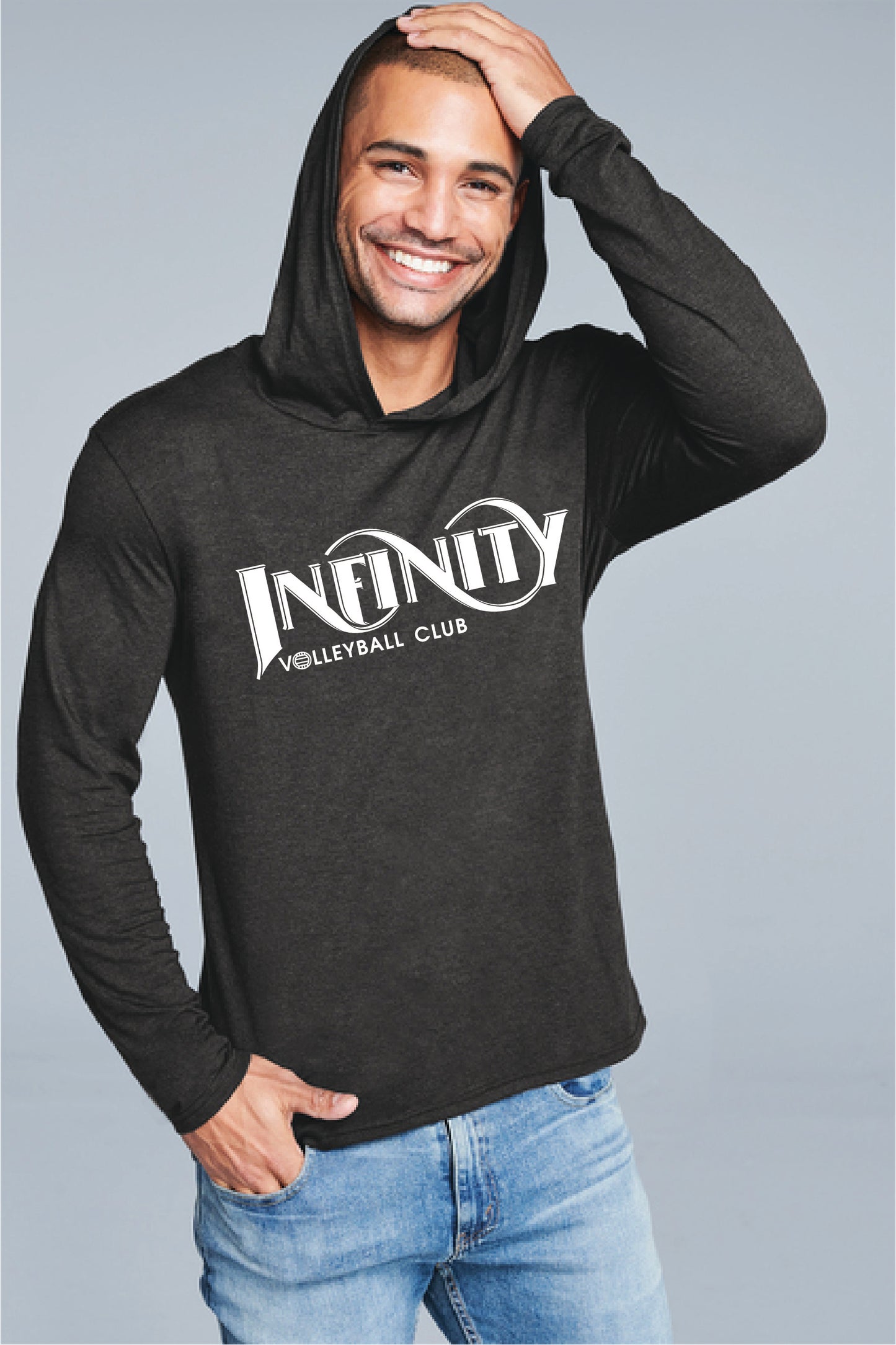 District ® Perfect Tri ® Long Sleeve Hoodie lightweight tri-blend DM139