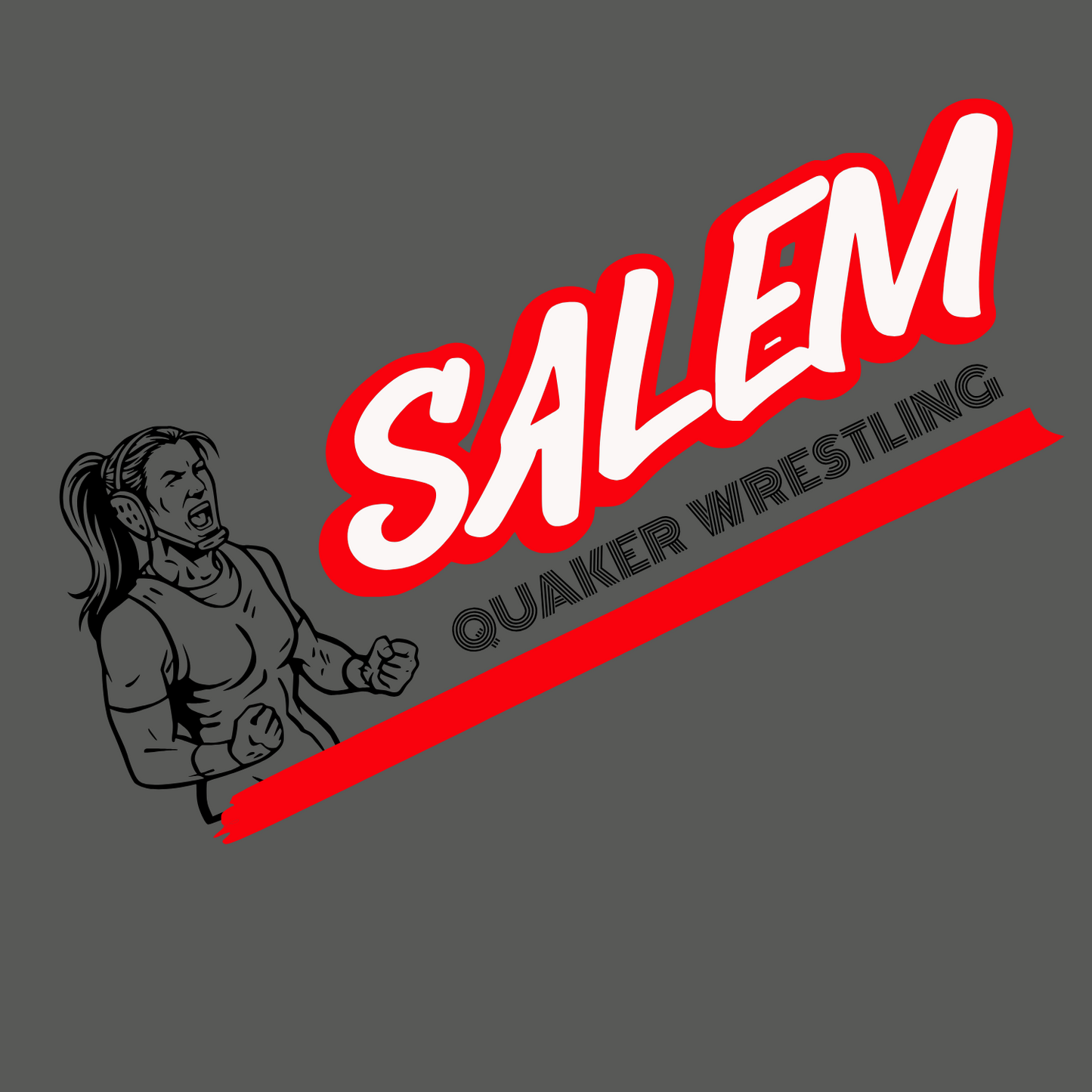 SALEM QUAKERS WRESTLING Port & Company® PC78H Core Fleece Pullover Hooded Sweatshirt 19