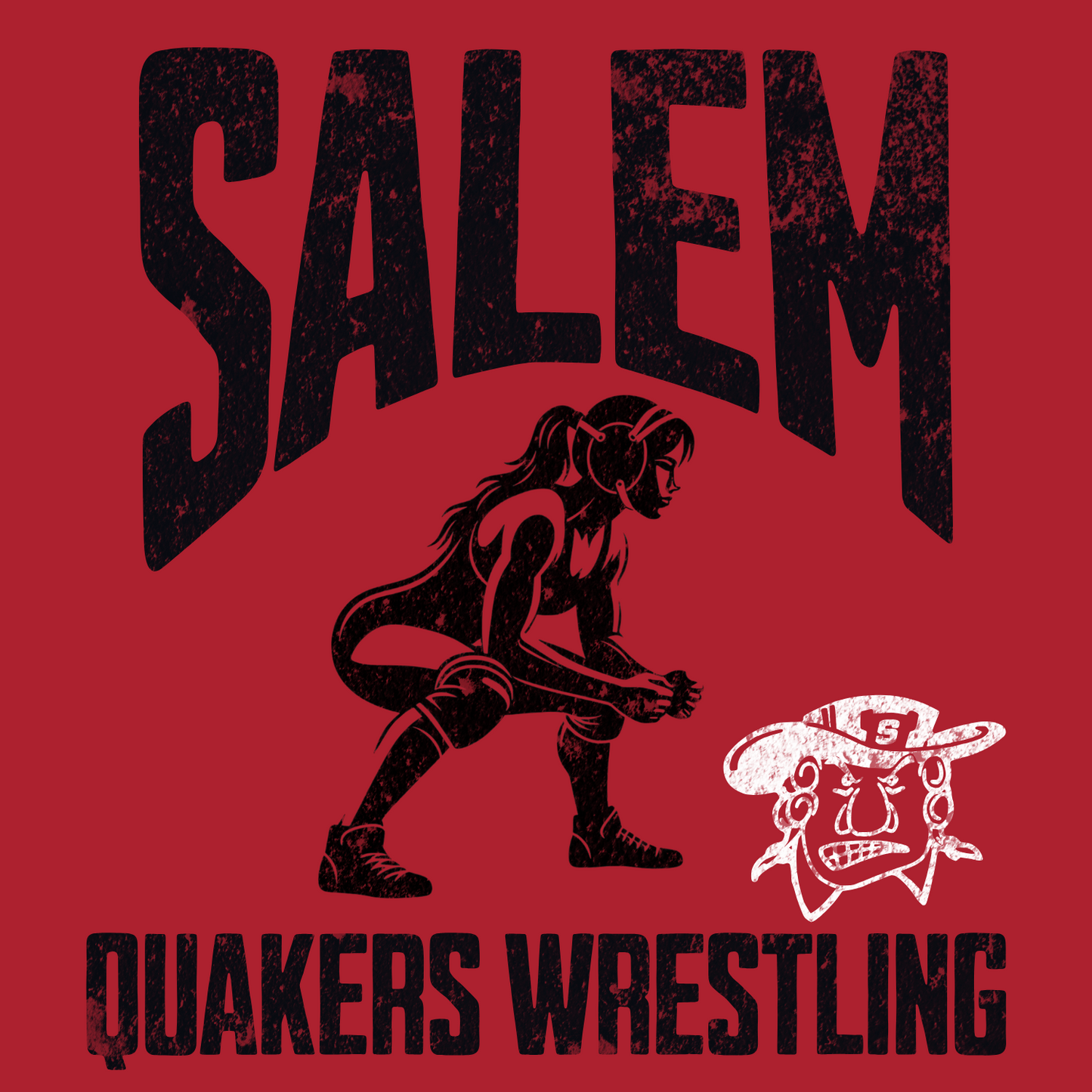 SALEM QUAKERS WRESTLING Port & Co™ PC54LS Long Sleeve Core Cotton Tee 20