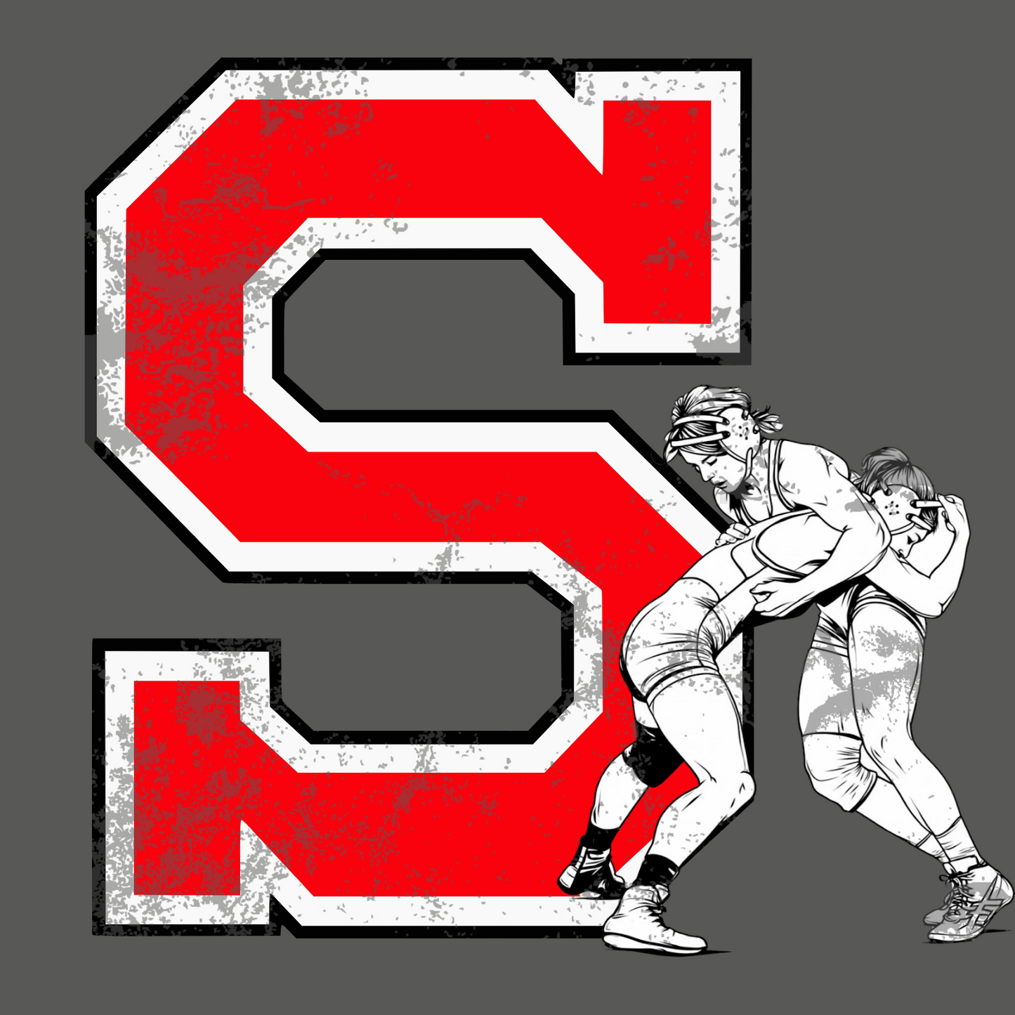 SALEM QUAKERS WRESTLING Port & Co™ PC54LS Long Sleeve Core Cotton Tee 21