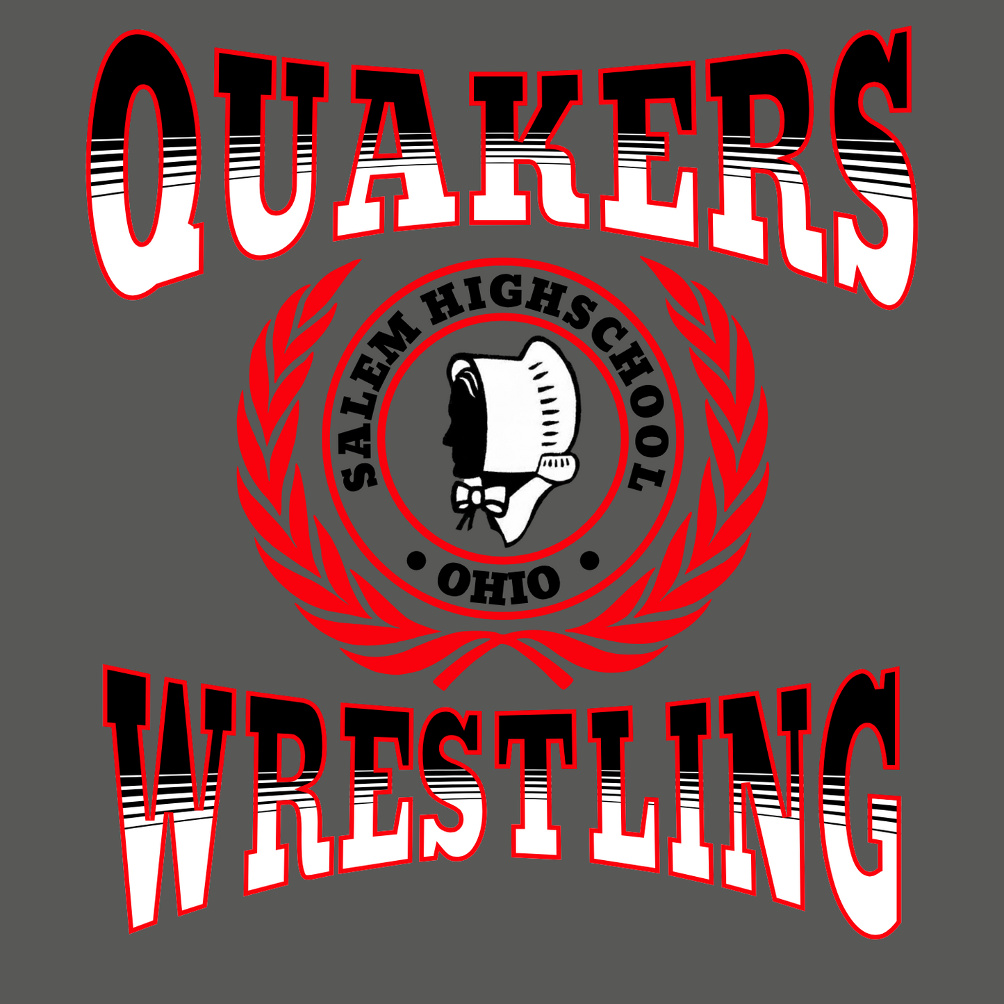 SALEM QUAKERS WRESTLING Port & Company® PC78H Core Fleece Pullover Hooded Sweatshirt 22