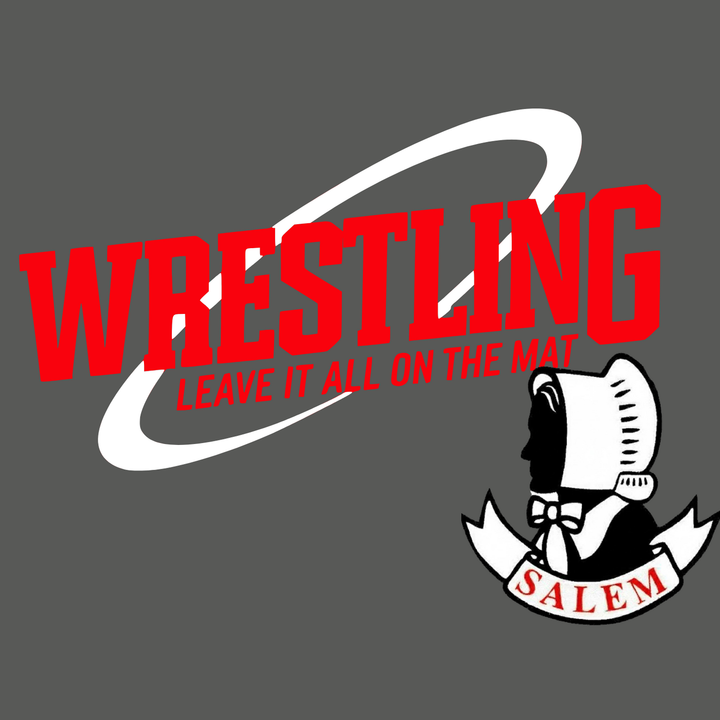 SALEM QUAKERS WRESTLING Port & Co™ PC54LS Long Sleeve Core Cotton Tee 26