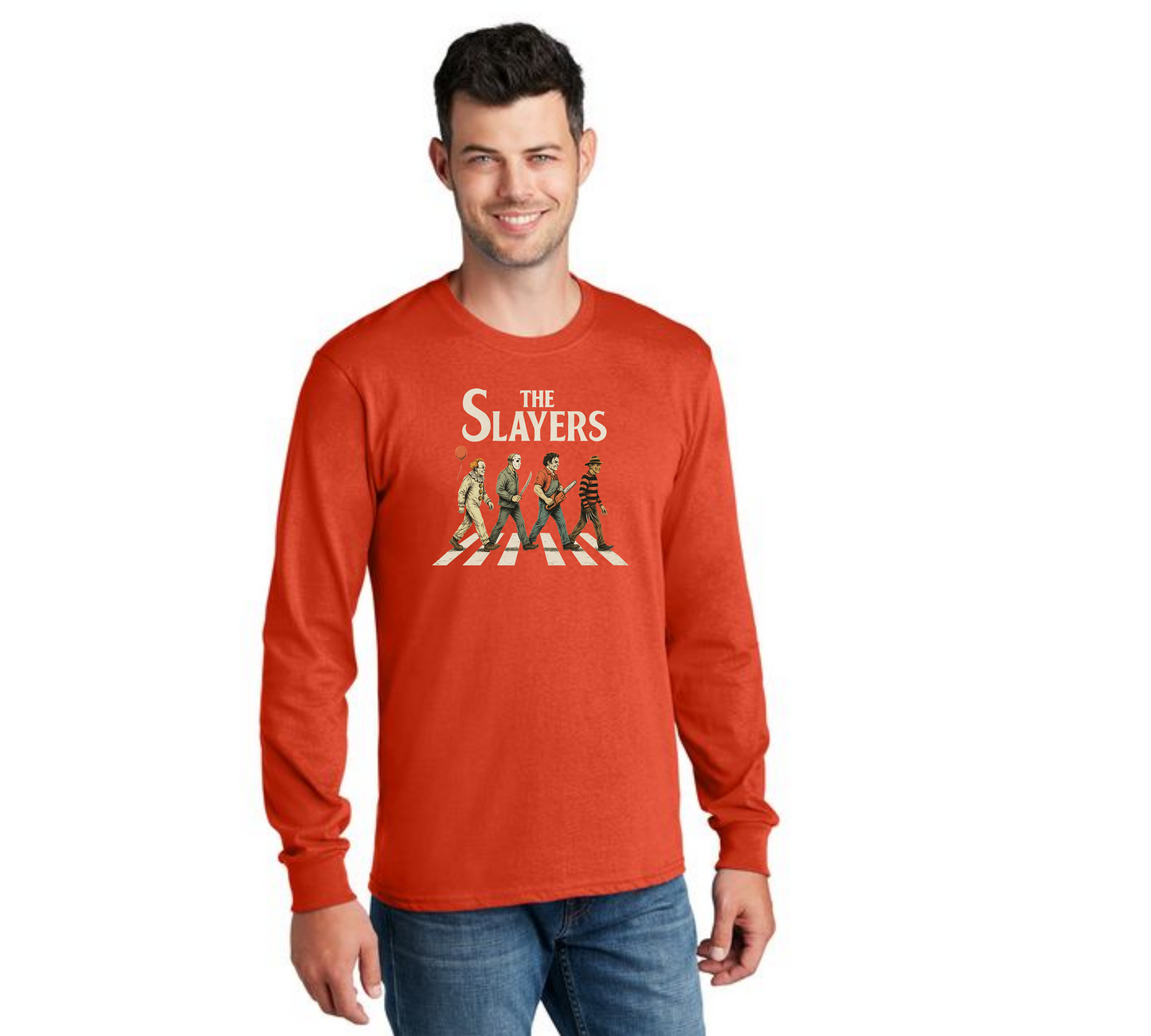 HALLOWEEN THE SLAYER PC55LS Port & Company® Long Sleeve Core Cotton Tee HW-9