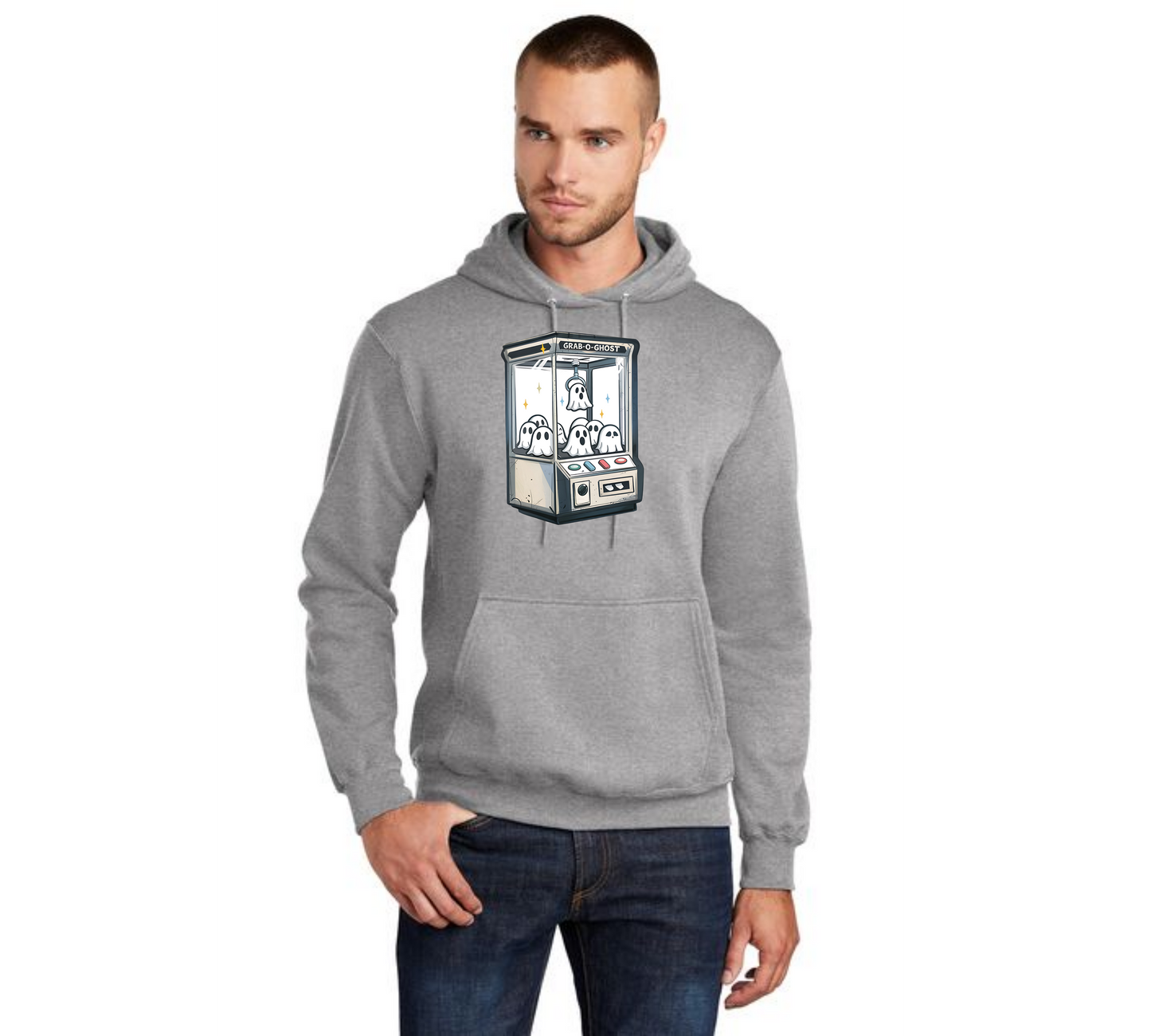 HALLOWEEN GRAB A GHOST PC78H Port & Company® Core Fleece Pullover Hooded Sweatshirt HW-16