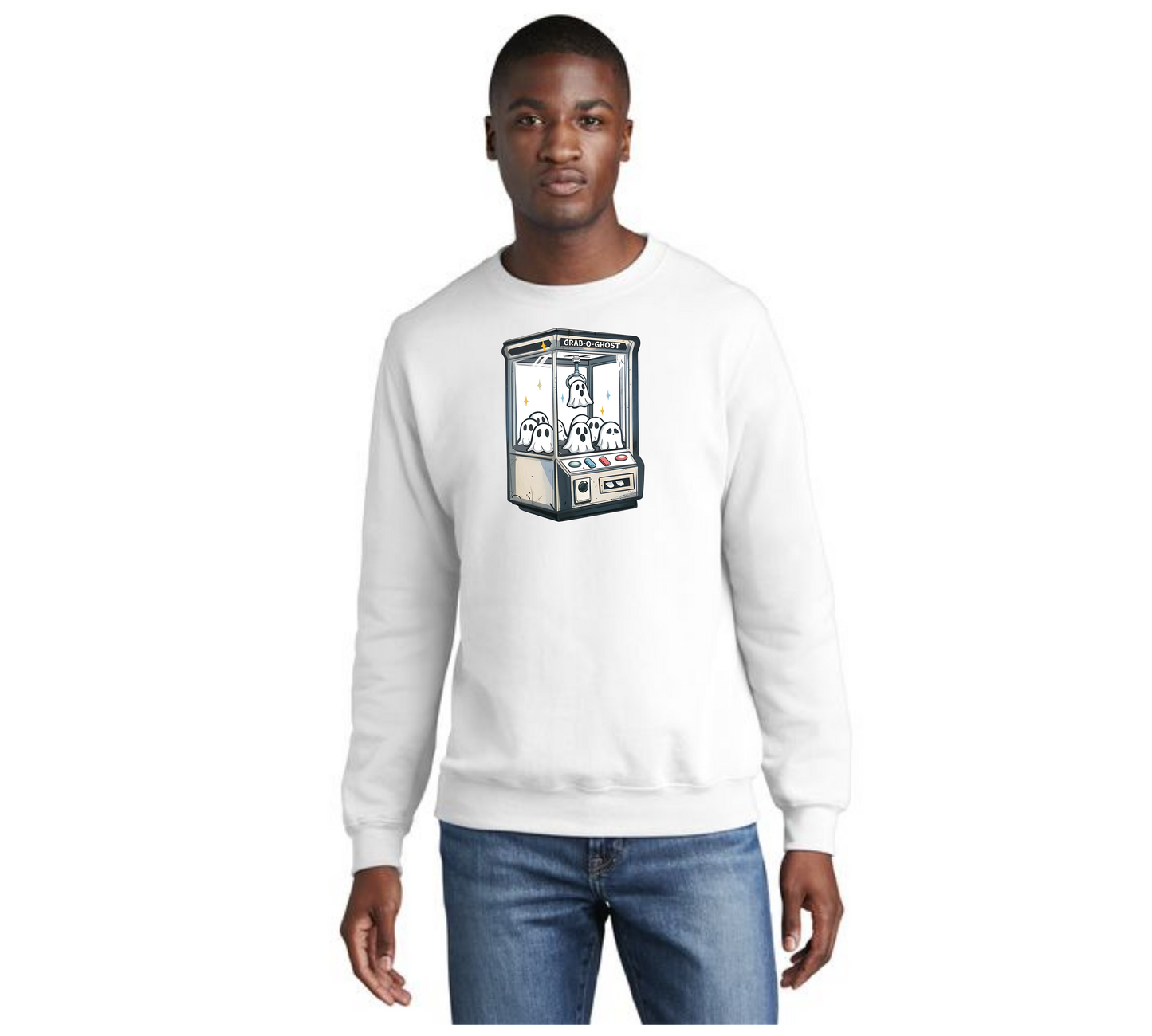 HALLOWEEN GRAB A GHOST Port & Company® Core Fleece Crewneck Sweatshirt HW-16