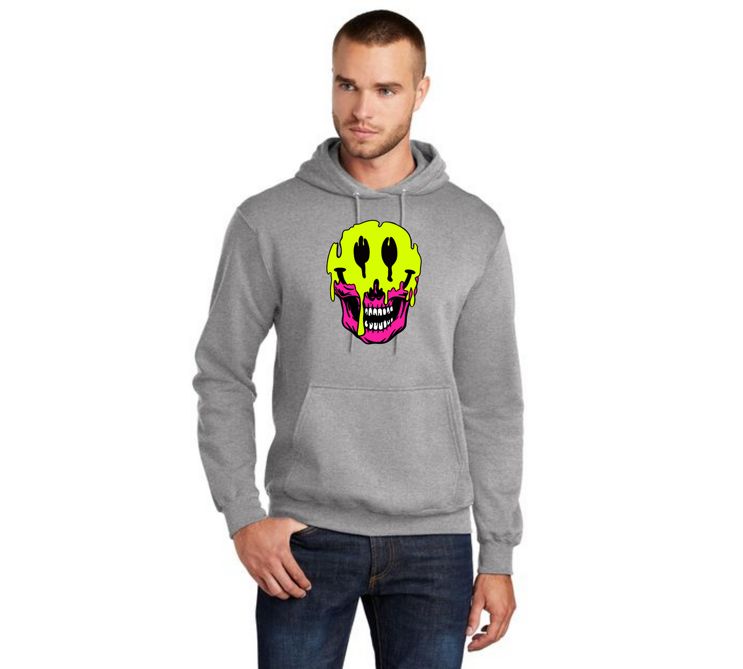 HALLOWEEN MASK PC78H Port & Company® Core Fleece Pullover Hooded Sweatshirt HW-17