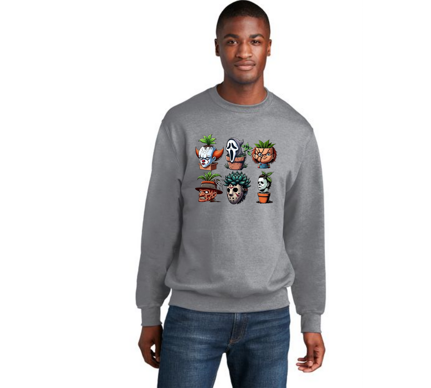 HALLOWEEN SCARY PLANTERS Port & Company® Core Fleece Crewneck Sweatshirt HW-18