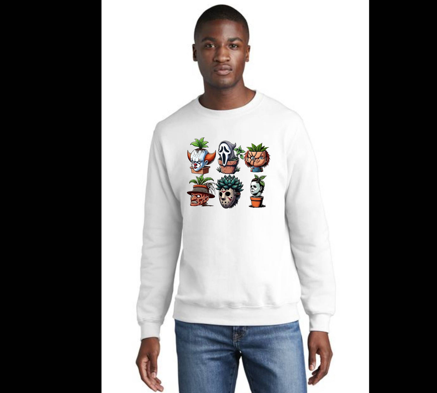 HALLOWEEN SCARY PLANTERS Port & Company® Core Fleece Crewneck Sweatshirt HW-18