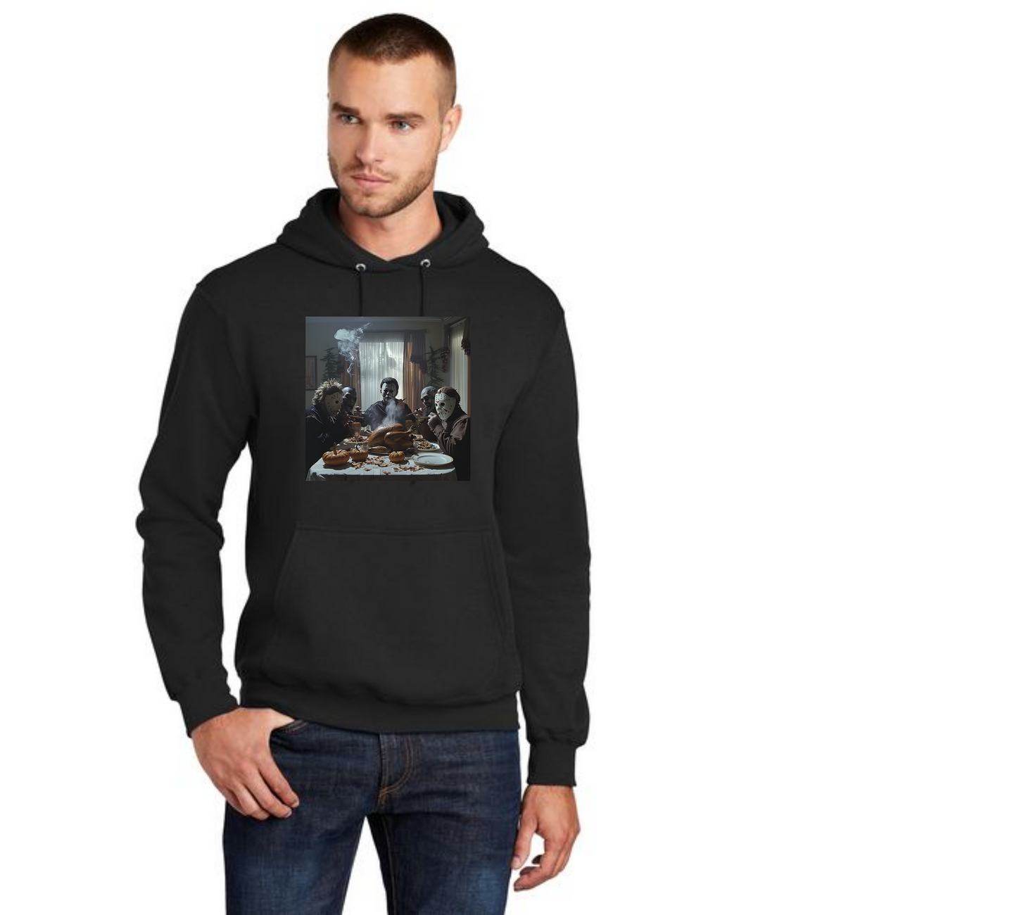 HALLOWEEN FINAL TABLE PC78H Port & Company® Core Fleece Pullover Hooded Sweatshirt HW-10