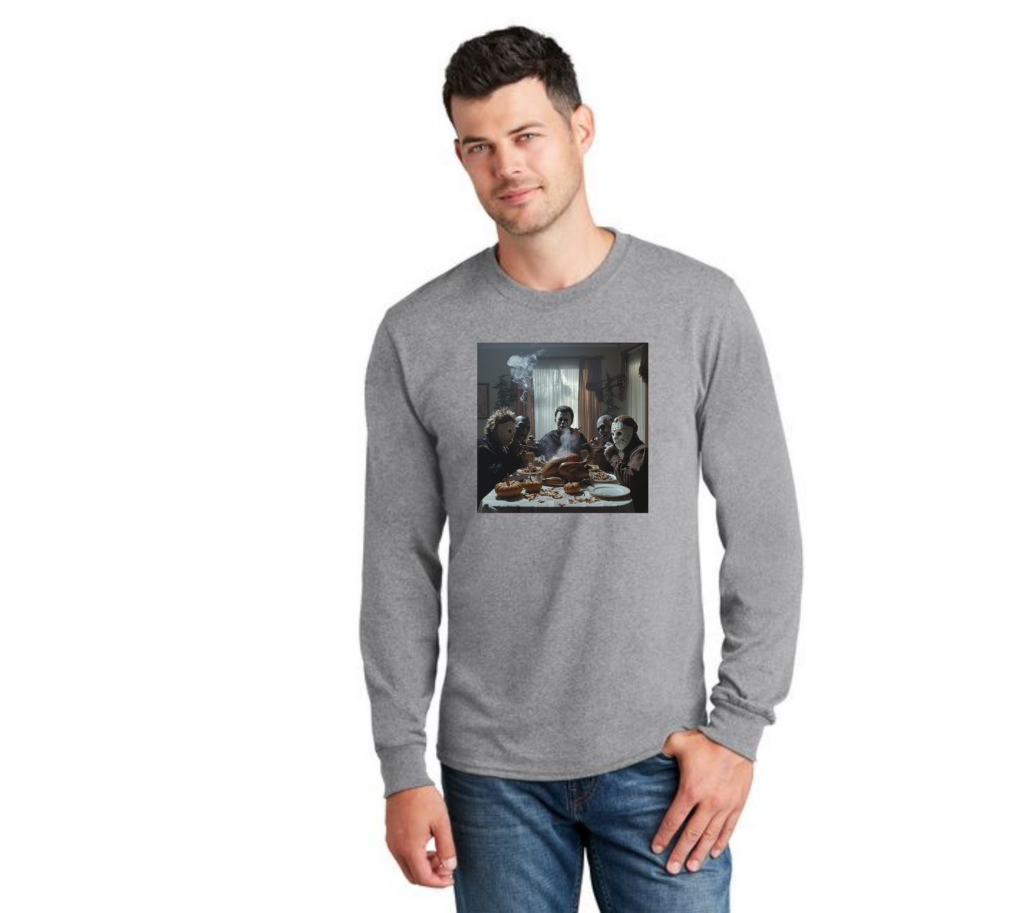 HALLOWEEN FINAL TABLE PC55LS Port & Company® Long Sleeve Core Cotton HW-10