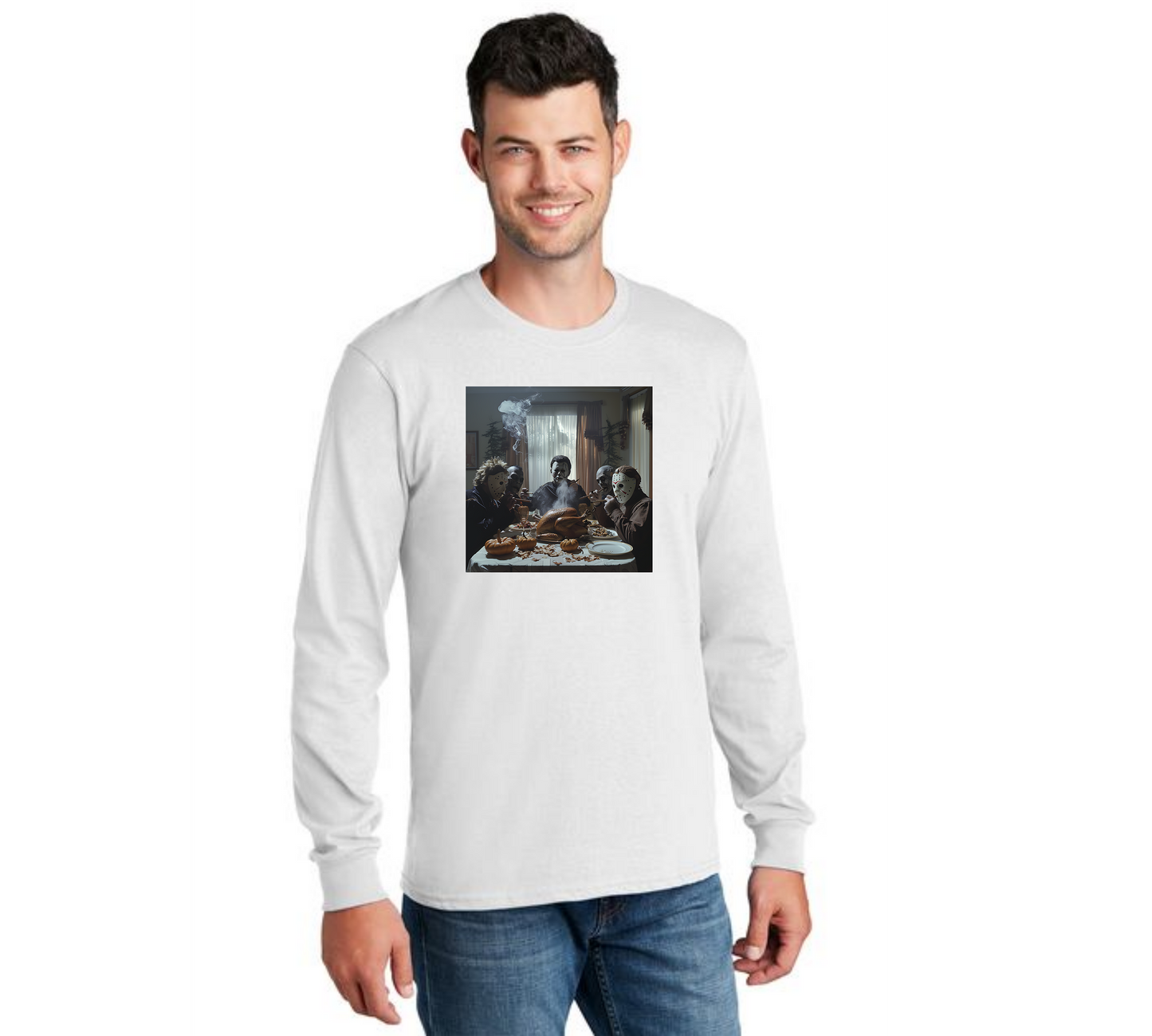 HALLOWEEN FINAL TABLE PC55LS Port & Company® Long Sleeve Core Cotton HW-10