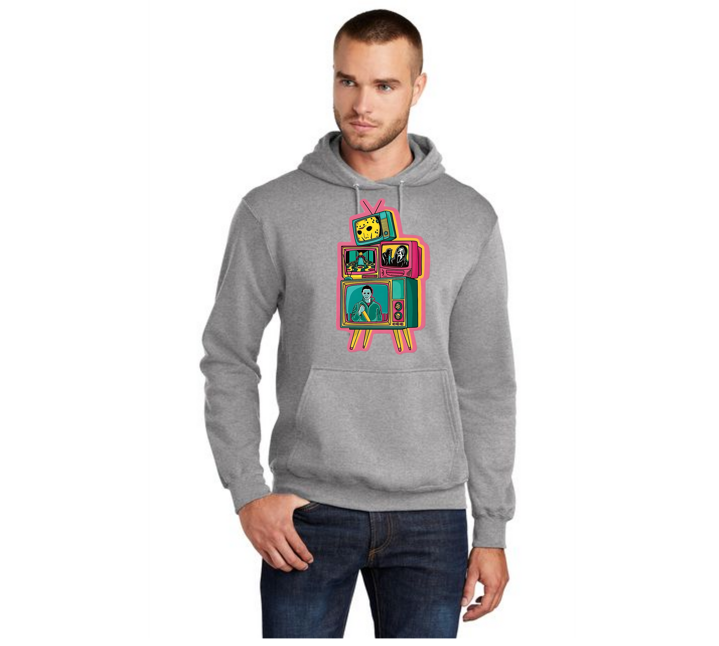 HALLOWEEN TV SLAYERS PC78H Port & Company® Core Fleece Pullover Hooded Sweatshirt HW-11