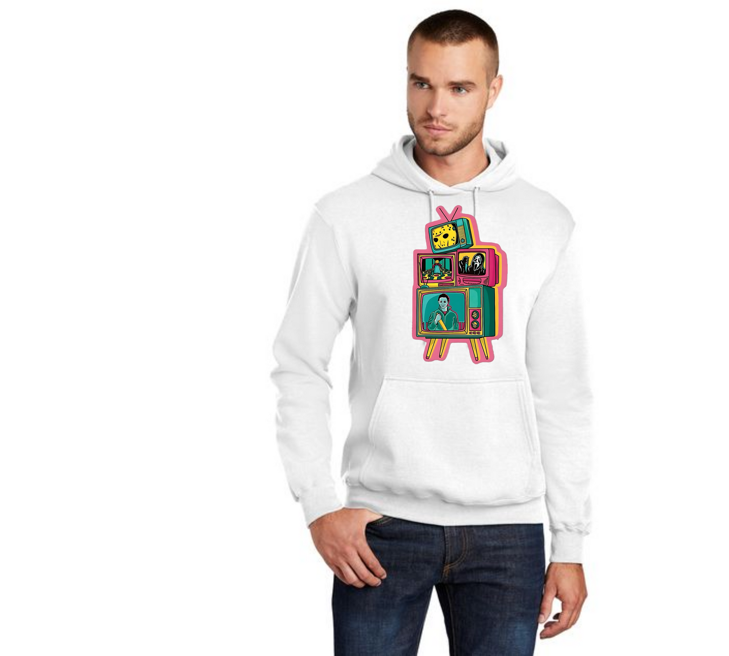 HALLOWEEN TV SLAYERS PC78H Port & Company® Core Fleece Pullover Hooded Sweatshirt HW-11