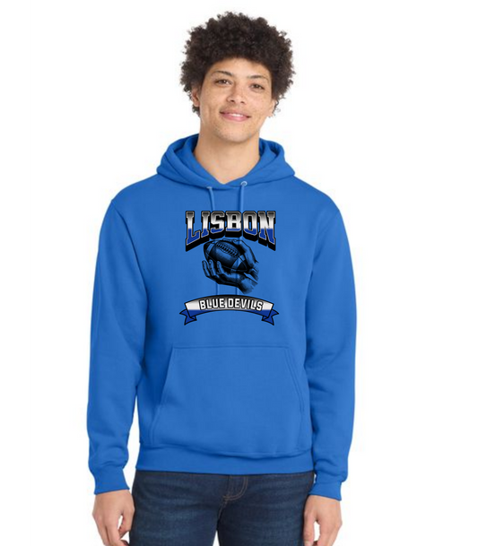 LISBON FOOTBALL PC78H Port & Company® Core Fleece Pullover Hooded Sweatshirt 8