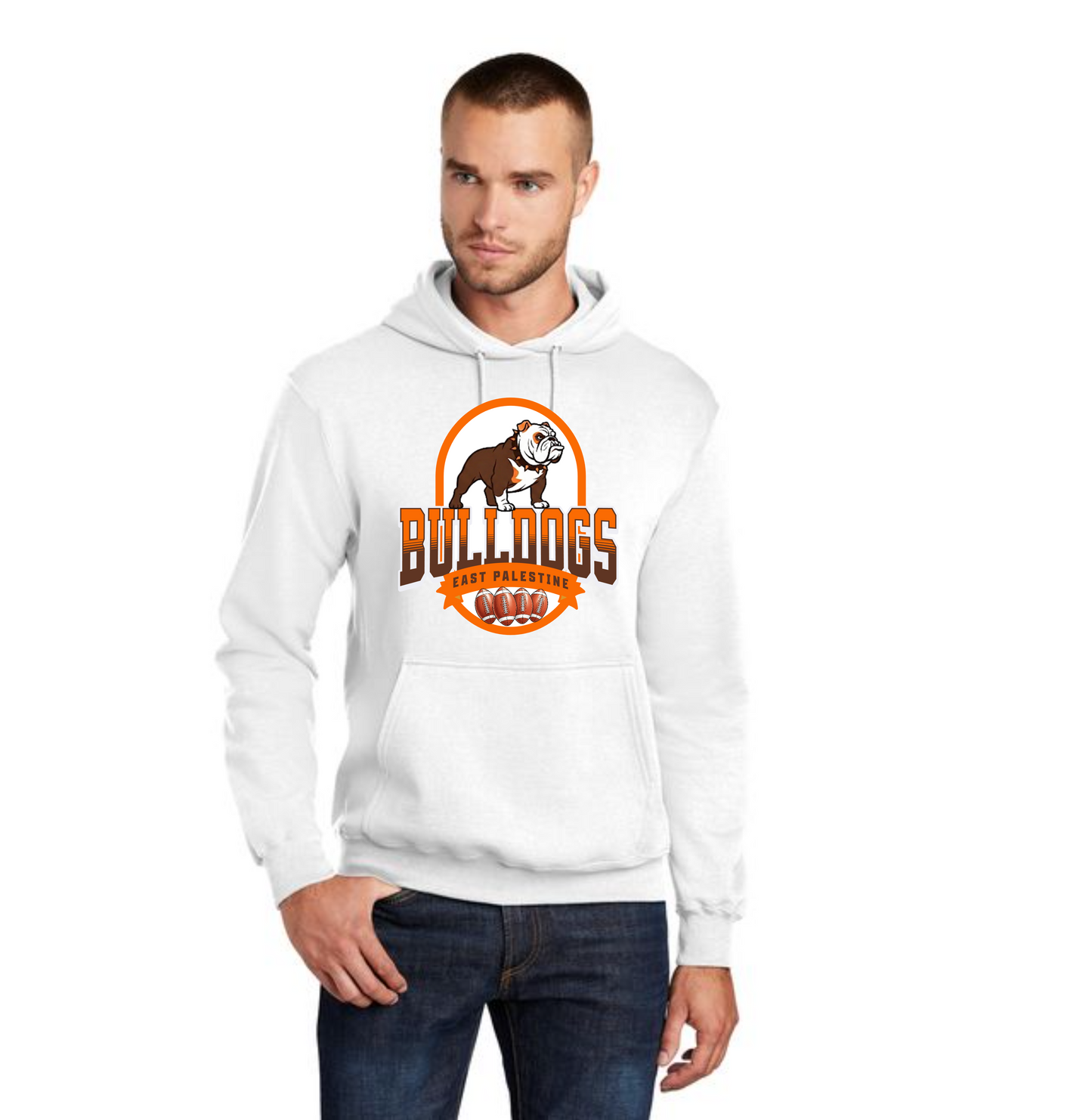 EAST PALESTINE FOOTBALL PC78H Port & Company® Core Fleece Pullover Hooded Sweatshirt 22