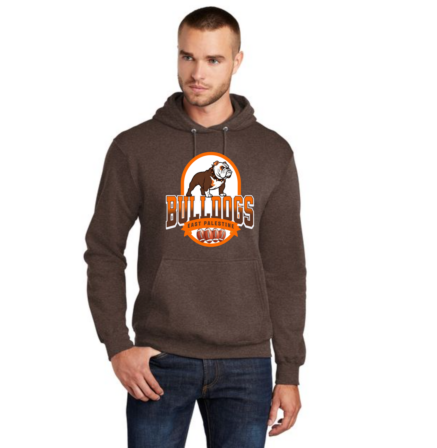 EAST PALESTINE FOOTBALL PC78H Port & Company® Core Fleece Pullover Hooded Sweatshirt 22