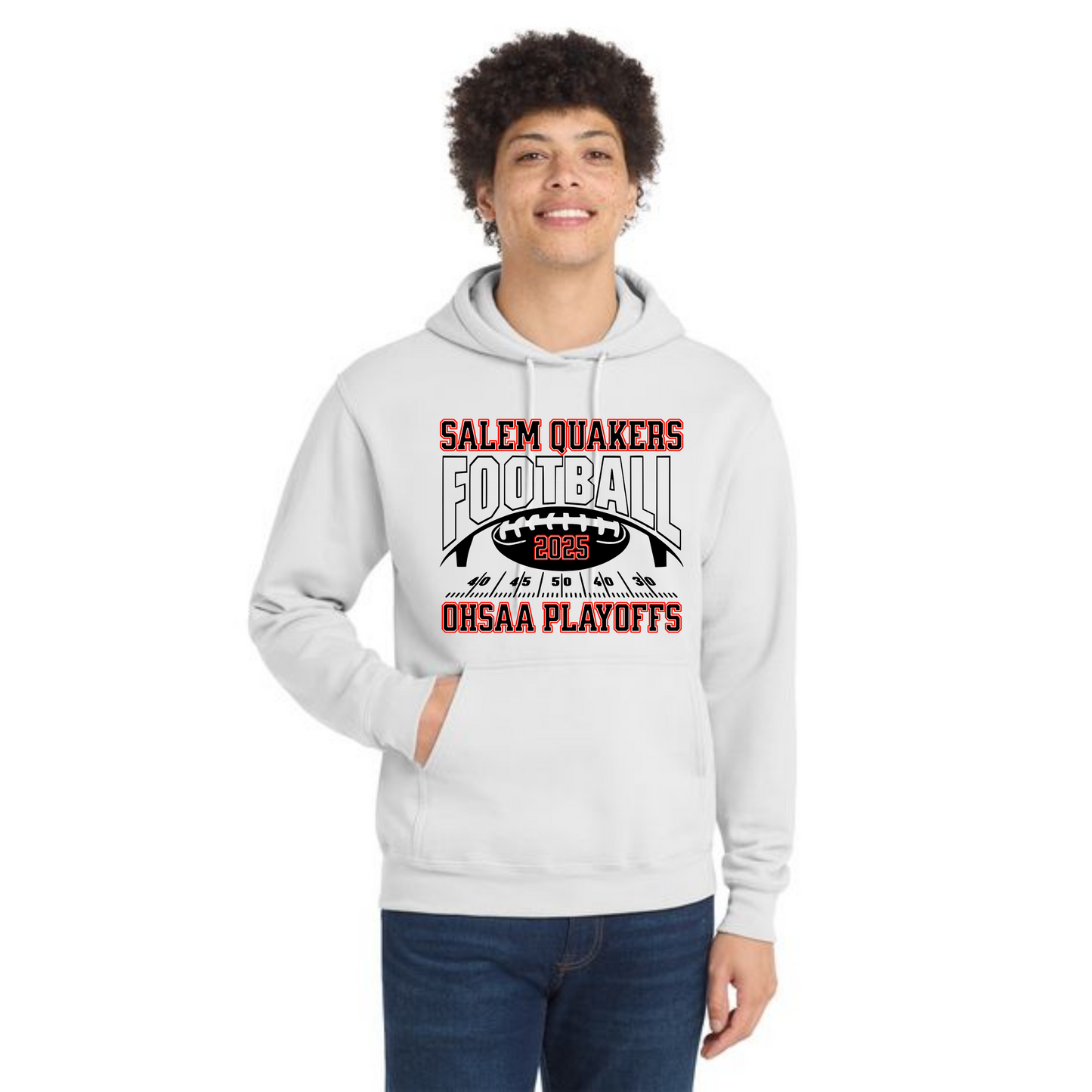SALEM QUAKERS FOOTBALL PC78H Port & Company® Core Fleece Pullover Hooded Sweatshirt SF-12