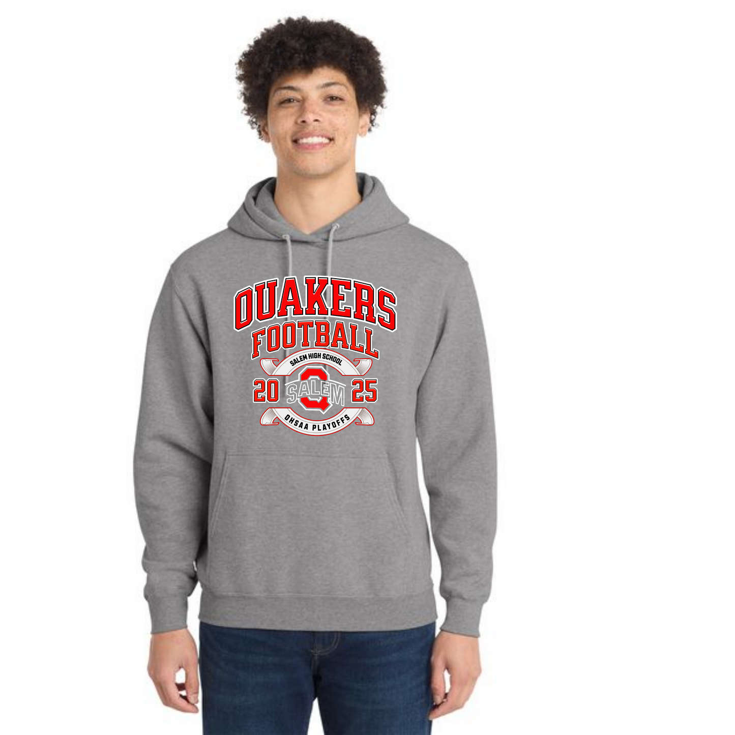 SALEM QUAKERS FOOTBALL PC78H Port & Company® Core Fleece Pullover Hooded Sweatshirt SF-13