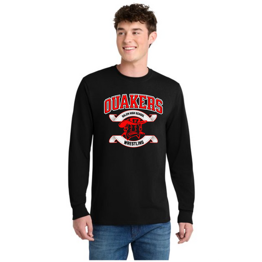SALEM QUAKERS WRESTLING Port & Co™ PC54LS Long Sleeve Core Cotton Tee 9