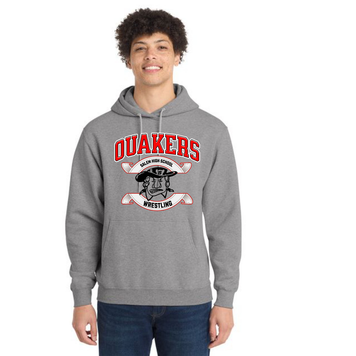 SALEM QUAKERS WRESTLING Port & Company® PC78H Core Fleece Pullover Hooded Sweatshirt 9