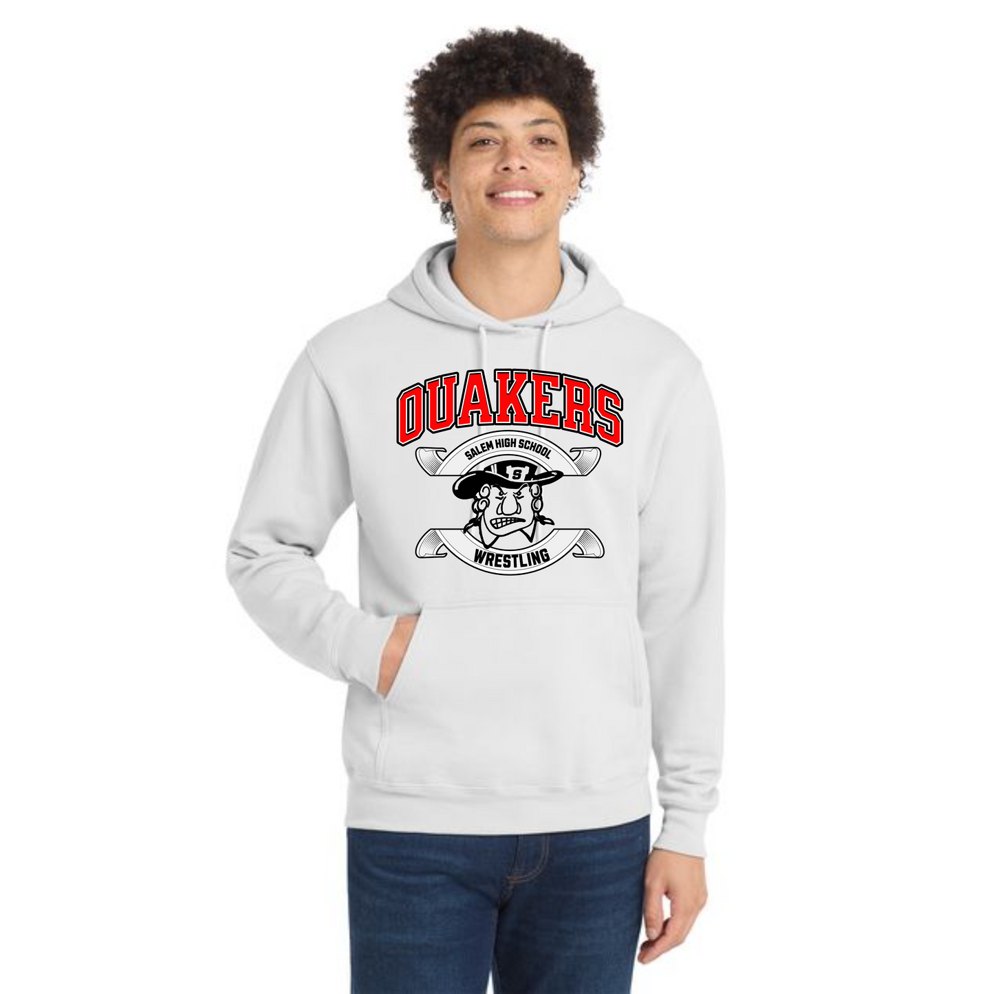 SALEM QUAKERS WRESTLING Port & Company® PC78H Core Fleece Pullover Hooded Sweatshirt 9