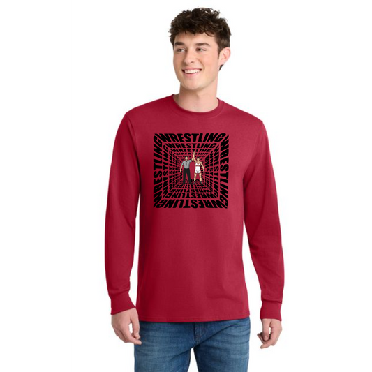 SALEM QUAKERS WRESTLING Port & Co™ PC54LS Long Sleeve Core Cotton Tee 10