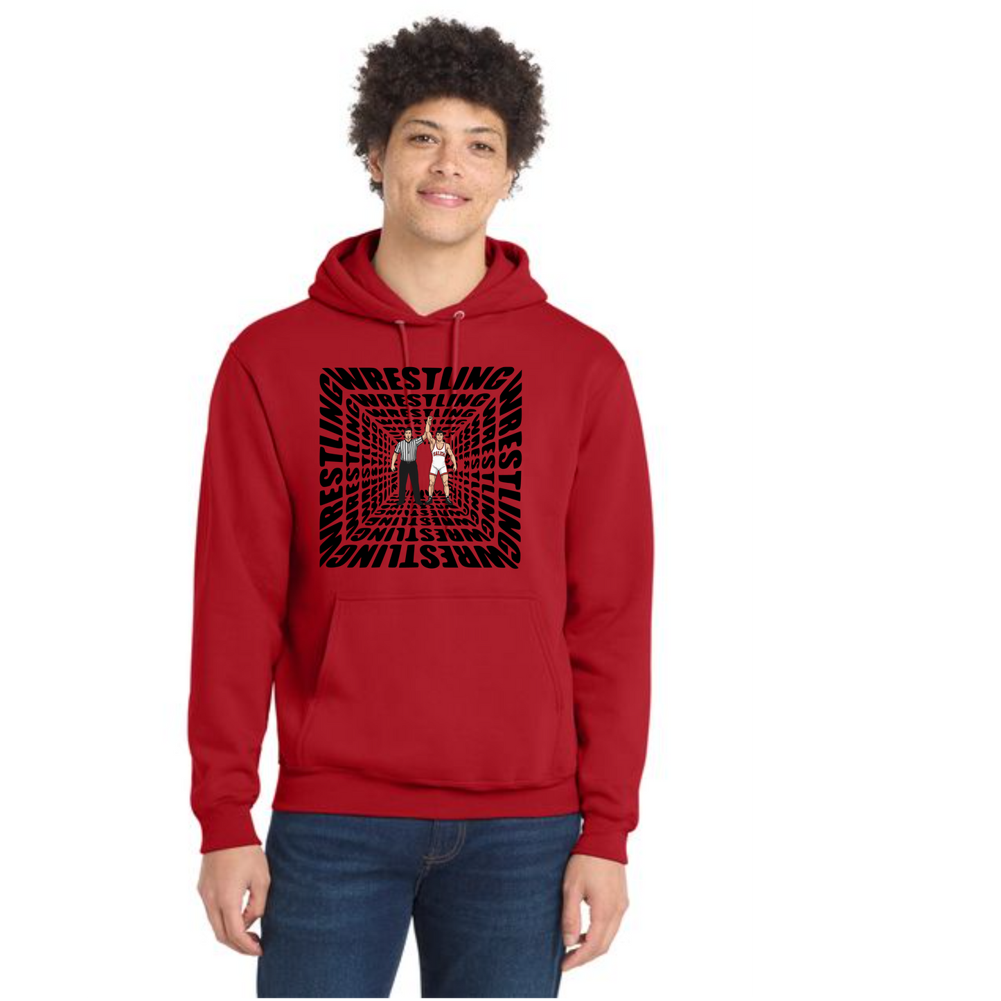 SALEM QUAKERS WRESTLING Port & Company® PC78H Core Fleece Pullover Hooded Sweatshirt 10