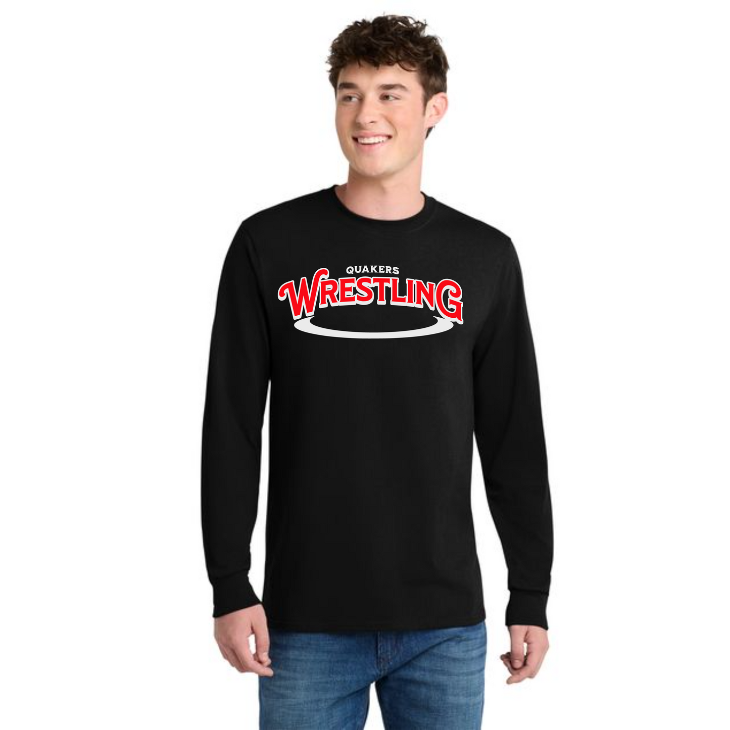 SALEM QUAKERS WRESTLING Port & Co™ PC54LS Long Sleeve Core Cotton Tee 11