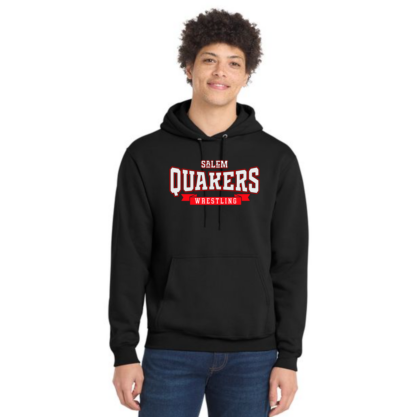 SALEM QUAKERS WRESTLING Port & Company® Core Fleece Pullover Hooded Sweatshirt 2