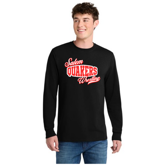 SALEM QUAKERS WRESTLING Port & Co™ Long Sleeve Core Cotton Tee 3
