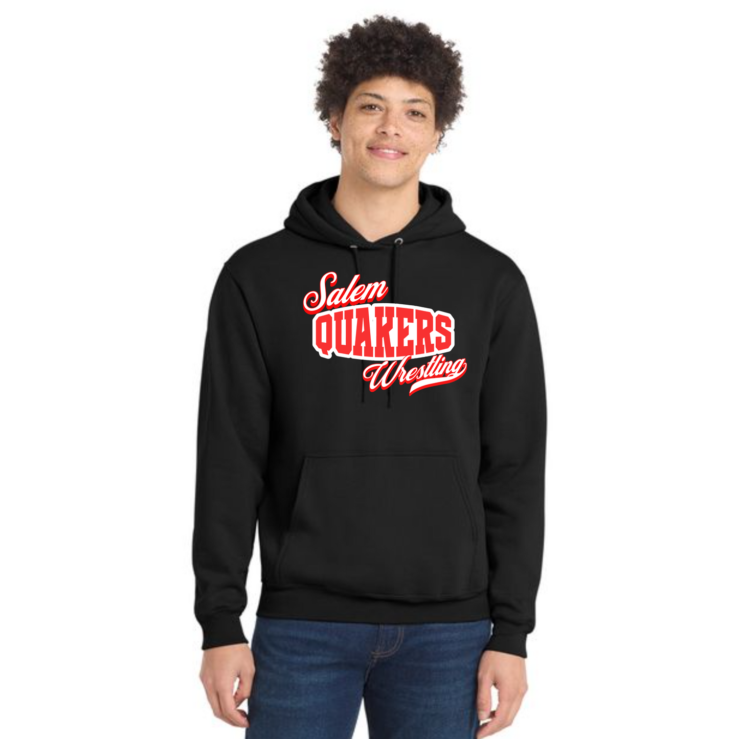 SALEM QUAKERS WRESTLING Port & Company® Core Fleece Pullover Hooded Sweatshirt 3