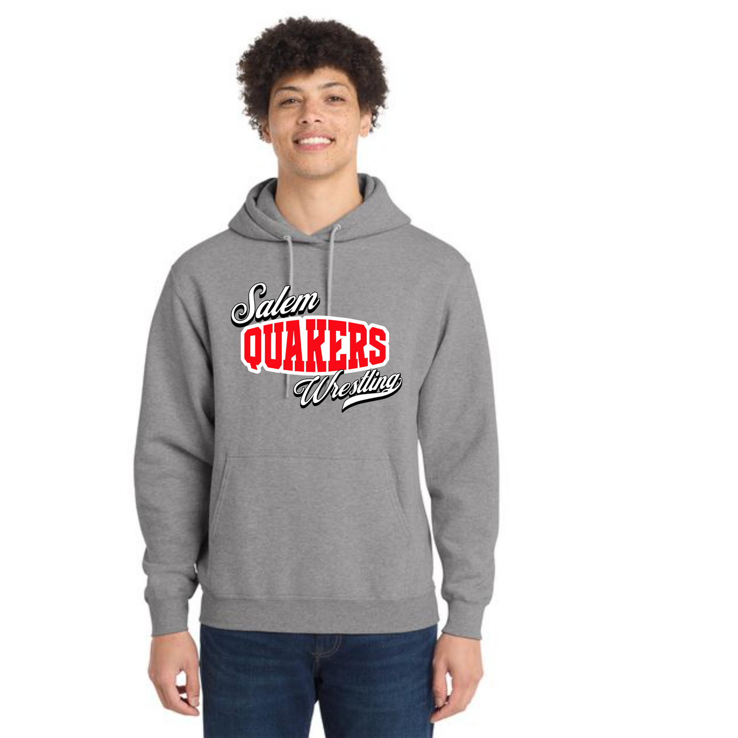SALEM QUAKERS WRESTLING Port & Company® Core Fleece Pullover Hooded Sweatshirt 3