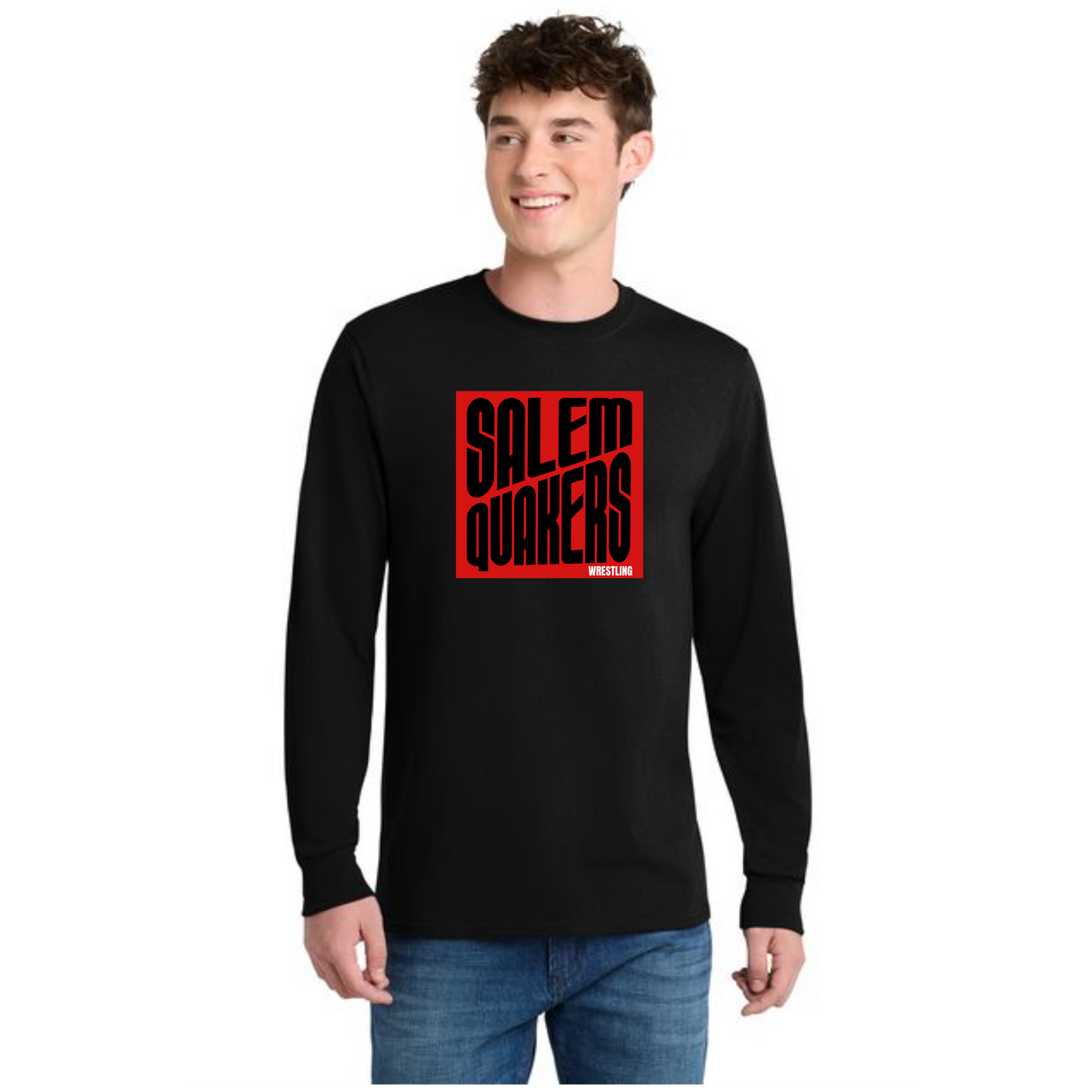 SALEM QUAKERS WRESTLING Port & Co™ PC54LS Long Sleeve Core Cotton Tee 5