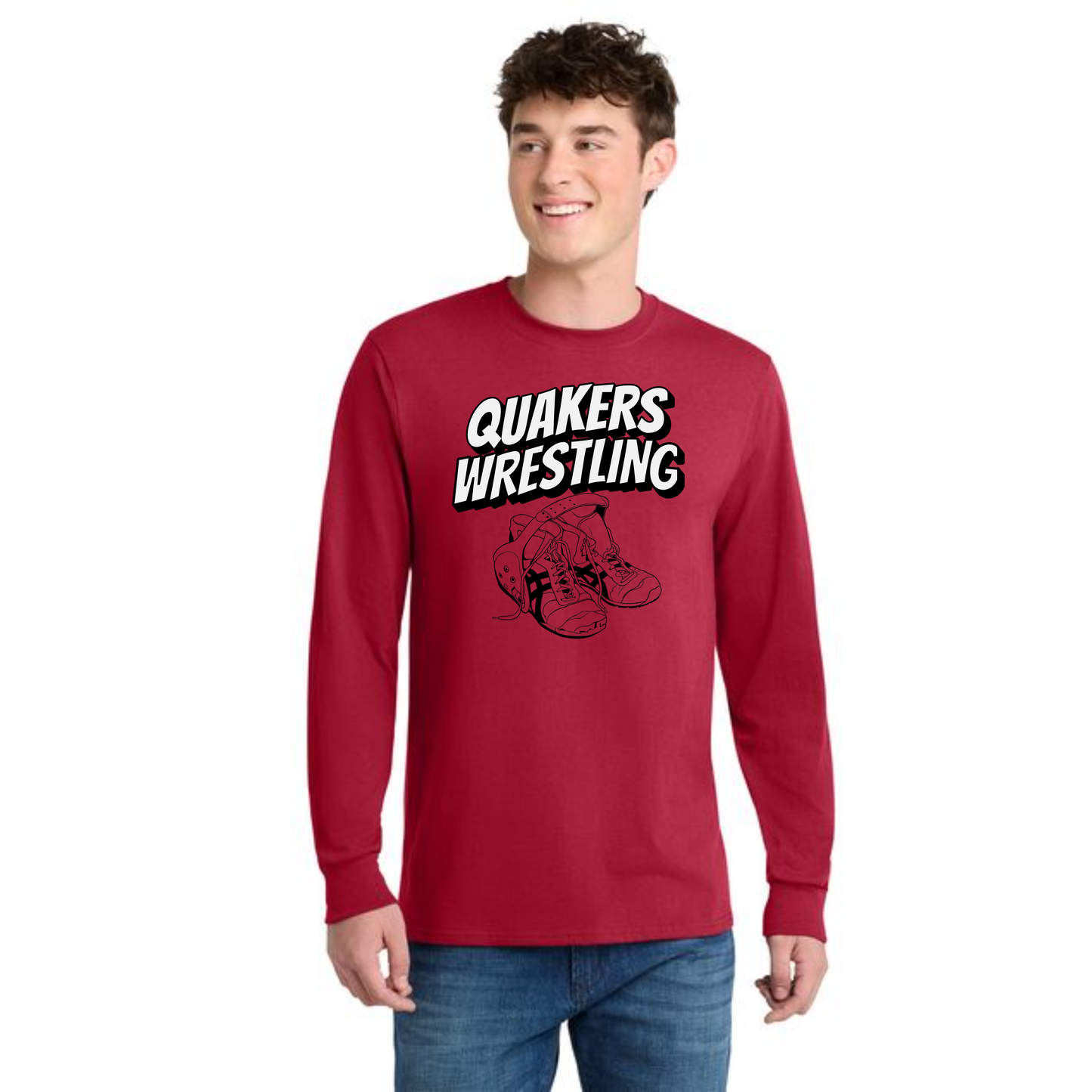 SALEM QUAKERS WRESTLING Port & Co™ PC54LS Long Sleeve Core Cotton Tee 6