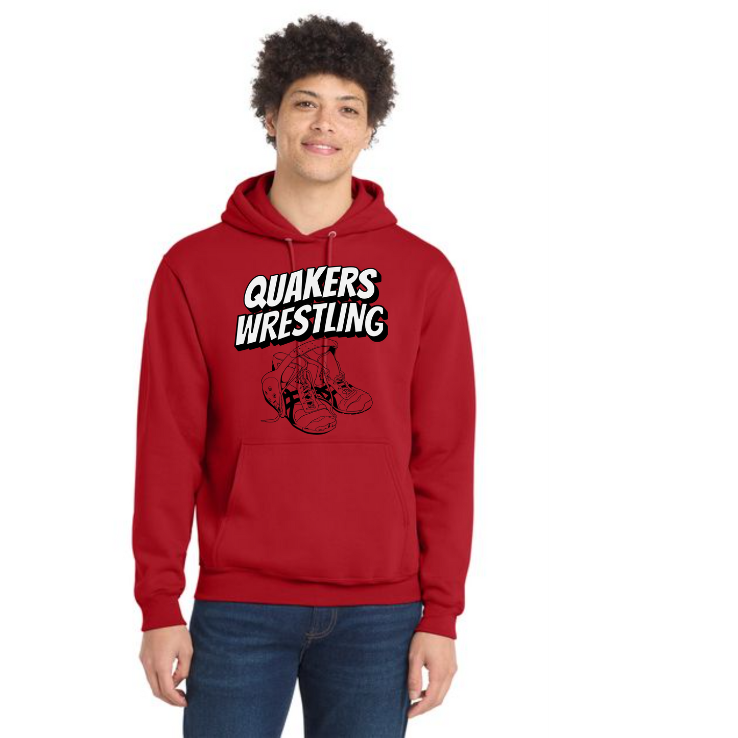 SALEM QUAKERS WRESTLING Port & Company® PC78H Core Fleece Pullover Hooded Sweatshirt 6