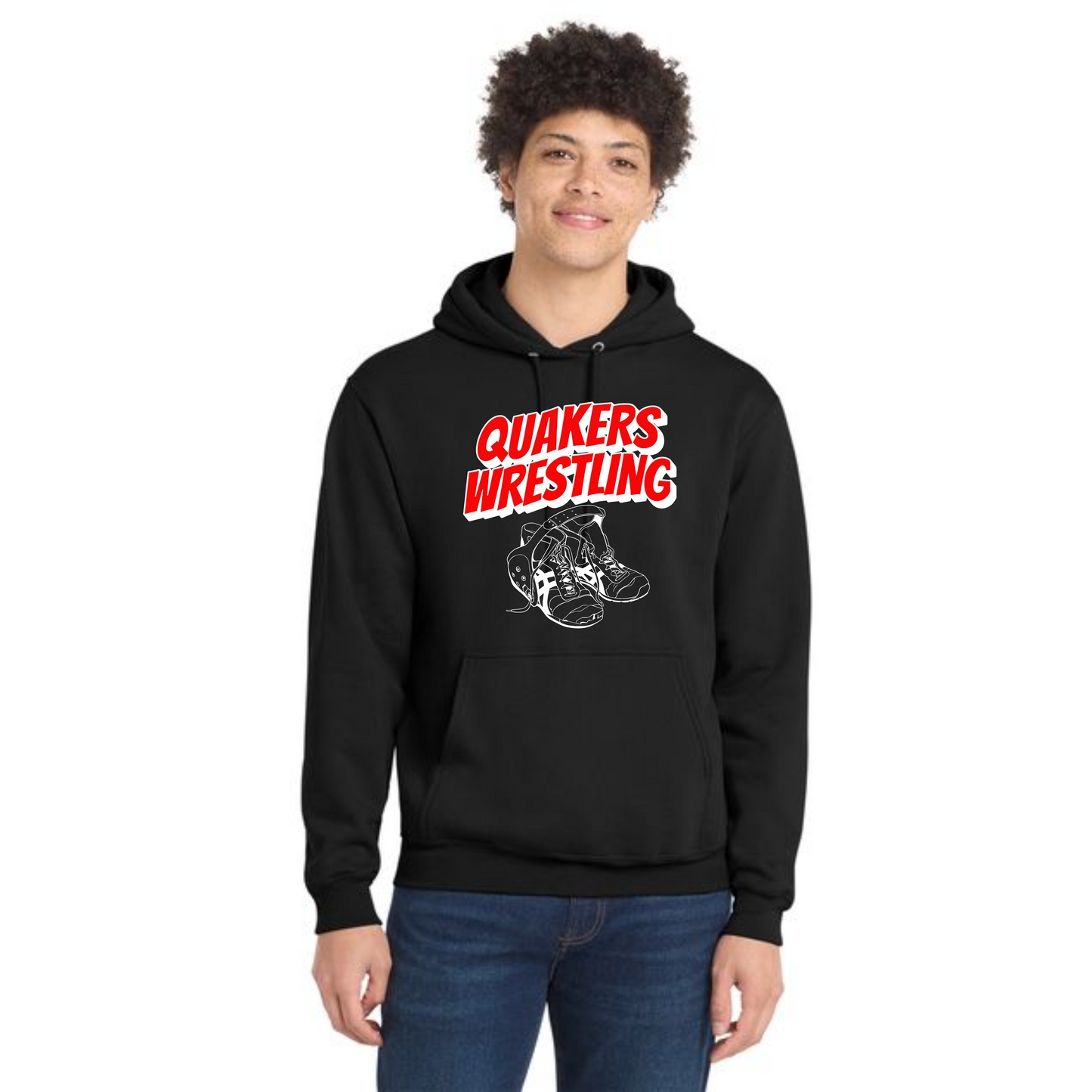 SALEM QUAKERS WRESTLING Port & Company® PC78H Core Fleece Pullover Hooded Sweatshirt 6