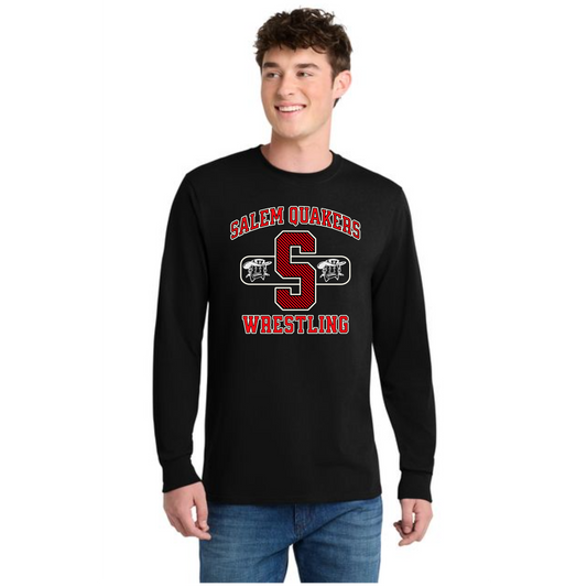 SALEM QUAKERS WRESTLING Port & Co™ PC54LS Long Sleeve Core Cotton Tee 8