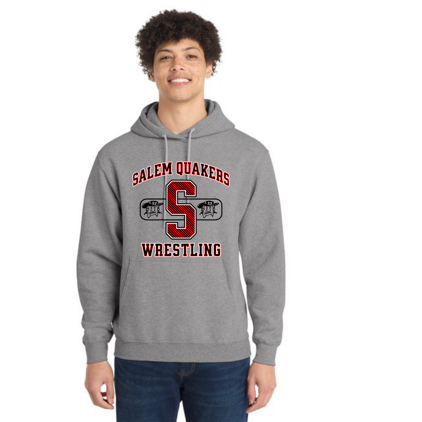 SALEM QUAKERS WRESTLING Port & Company® PC78H Core Fleece Pullover Hooded Sweatshirt 8