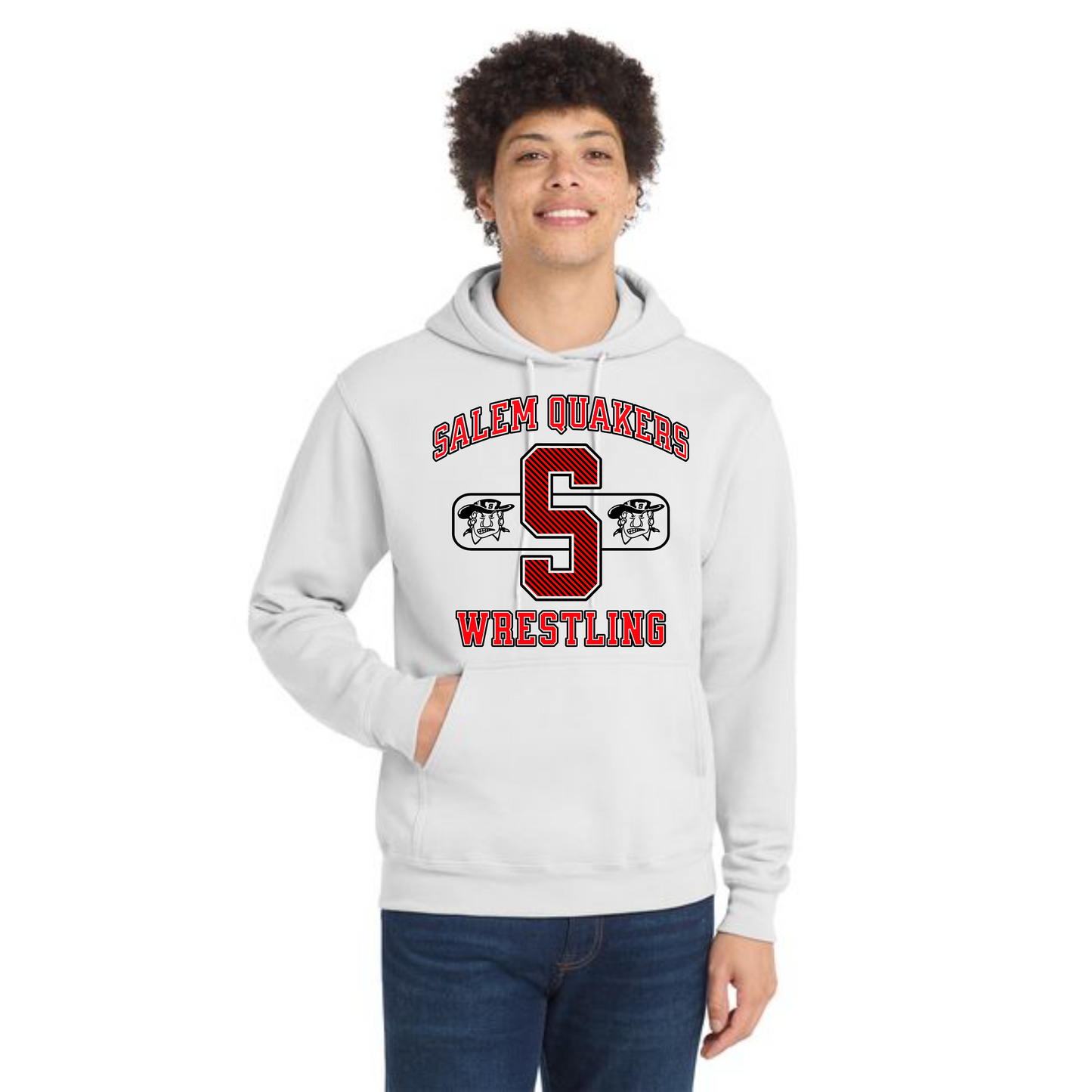 SALEM QUAKERS WRESTLING Port & Company® PC78H Core Fleece Pullover Hooded Sweatshirt 8