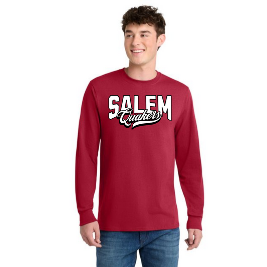 SALEM QUAKERS TAIL PC55LS Port & Company® Long Sleeve Core Blend Tee 2