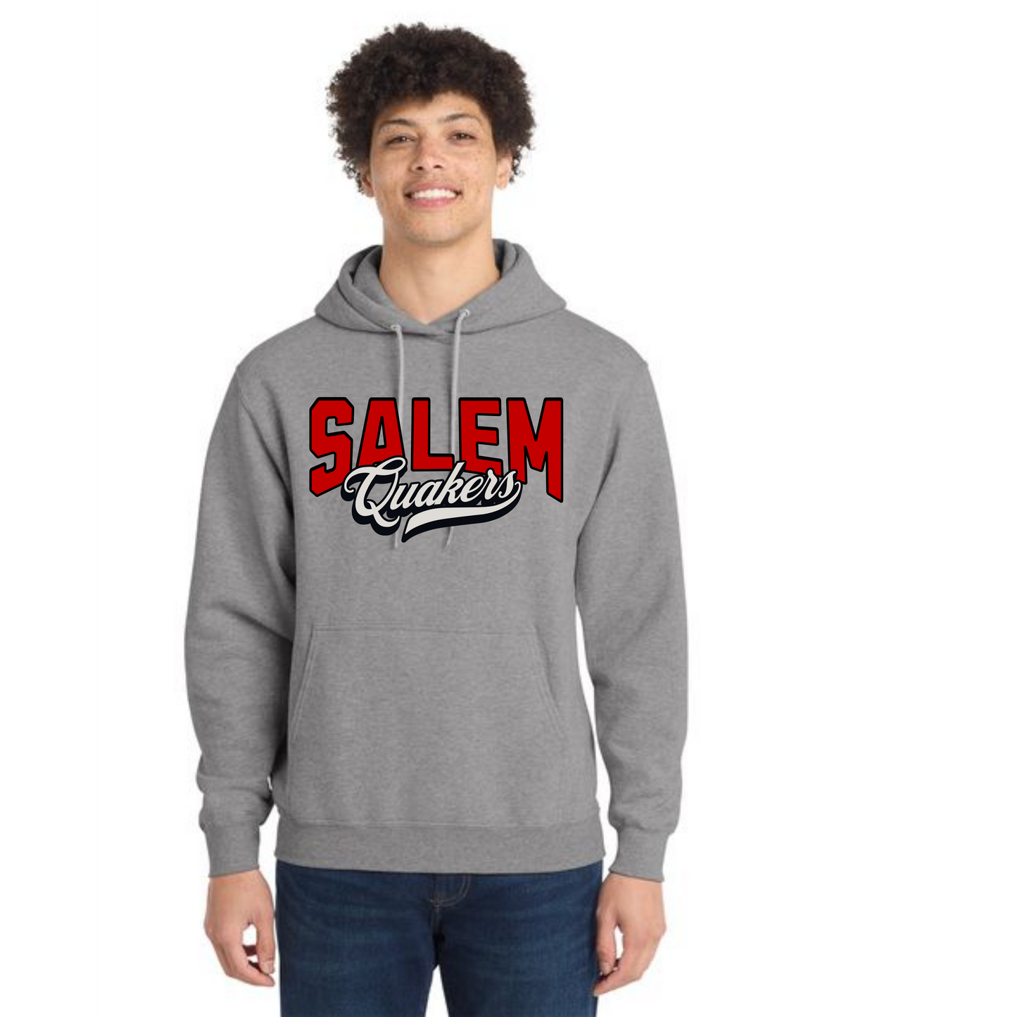SALEM QUAKERS TAIL PC78H Port & Company® Core Fleece Pullover Hooded Sweatshirt 2