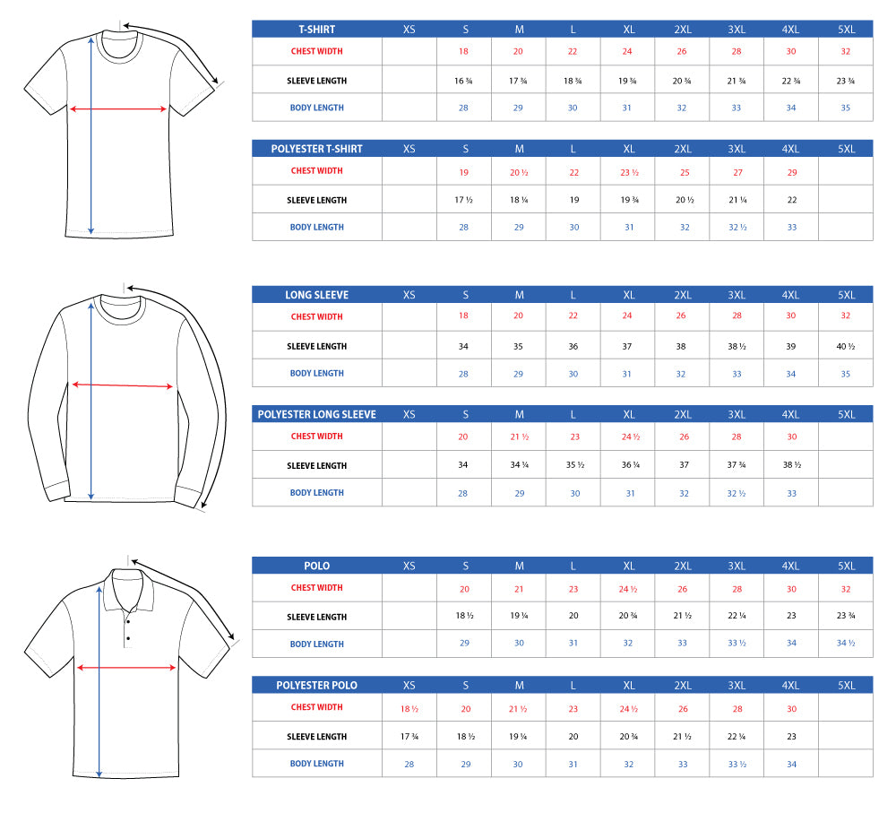 Product Size Chart