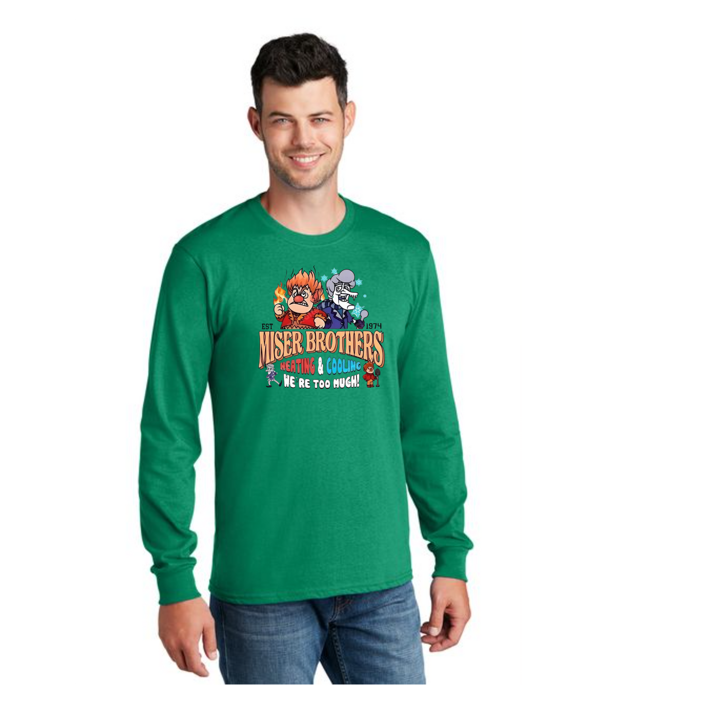 CHRISTMAS PC54LS Port & Company® Long Sleeve Core Cotton Tee 8