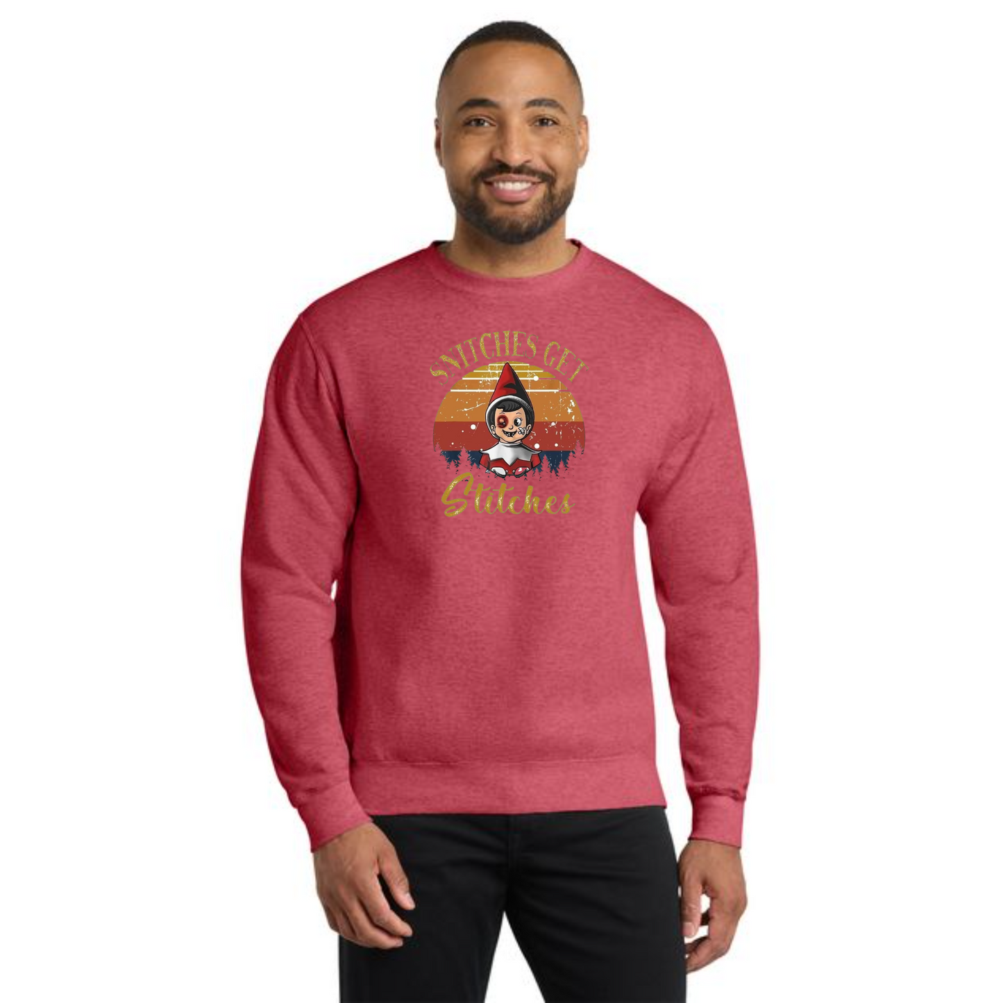 CHRISTMAS STITCHES PC78 Port & Company® Core Fleece Crewneck Sweatshirt 24