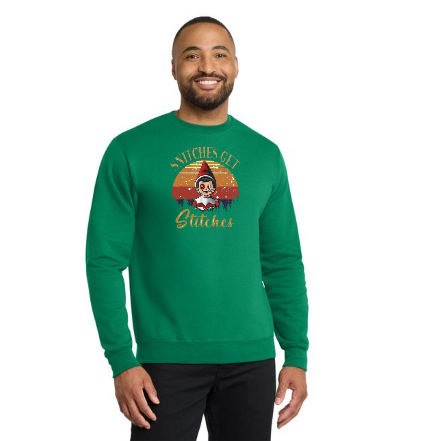 CHRISTMAS STITCHES PC78 Port & Company® Core Fleece Crewneck Sweatshirt 24