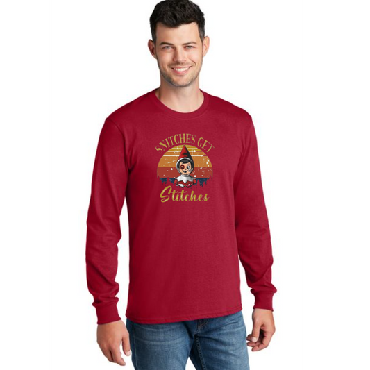 CHRISTMAS STITCHES PC54LS Port & Company® Long Sleeve Core Cotton Tee 24
