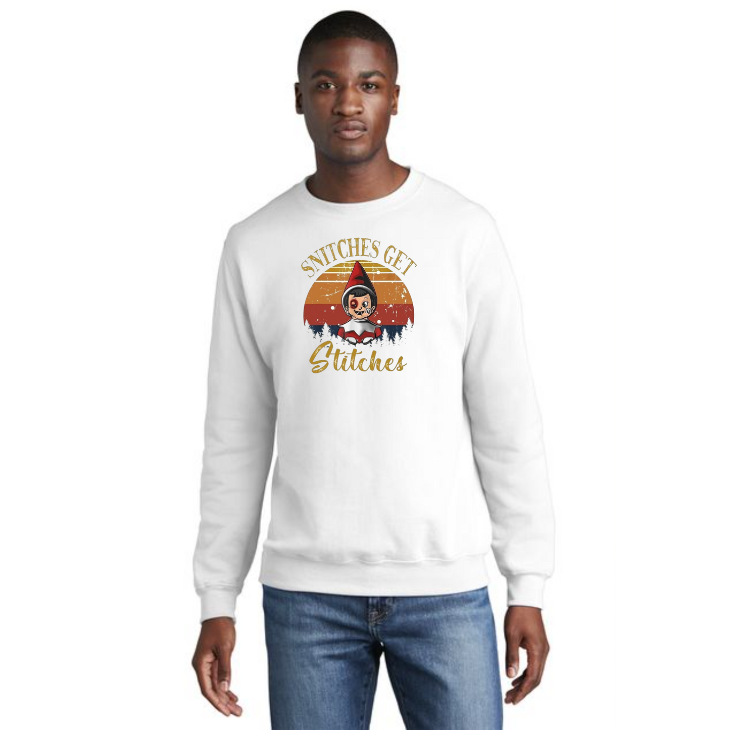 CHRISTMAS STITCHES PC78 Port & Company® Core Fleece Crewneck Sweatshirt 24