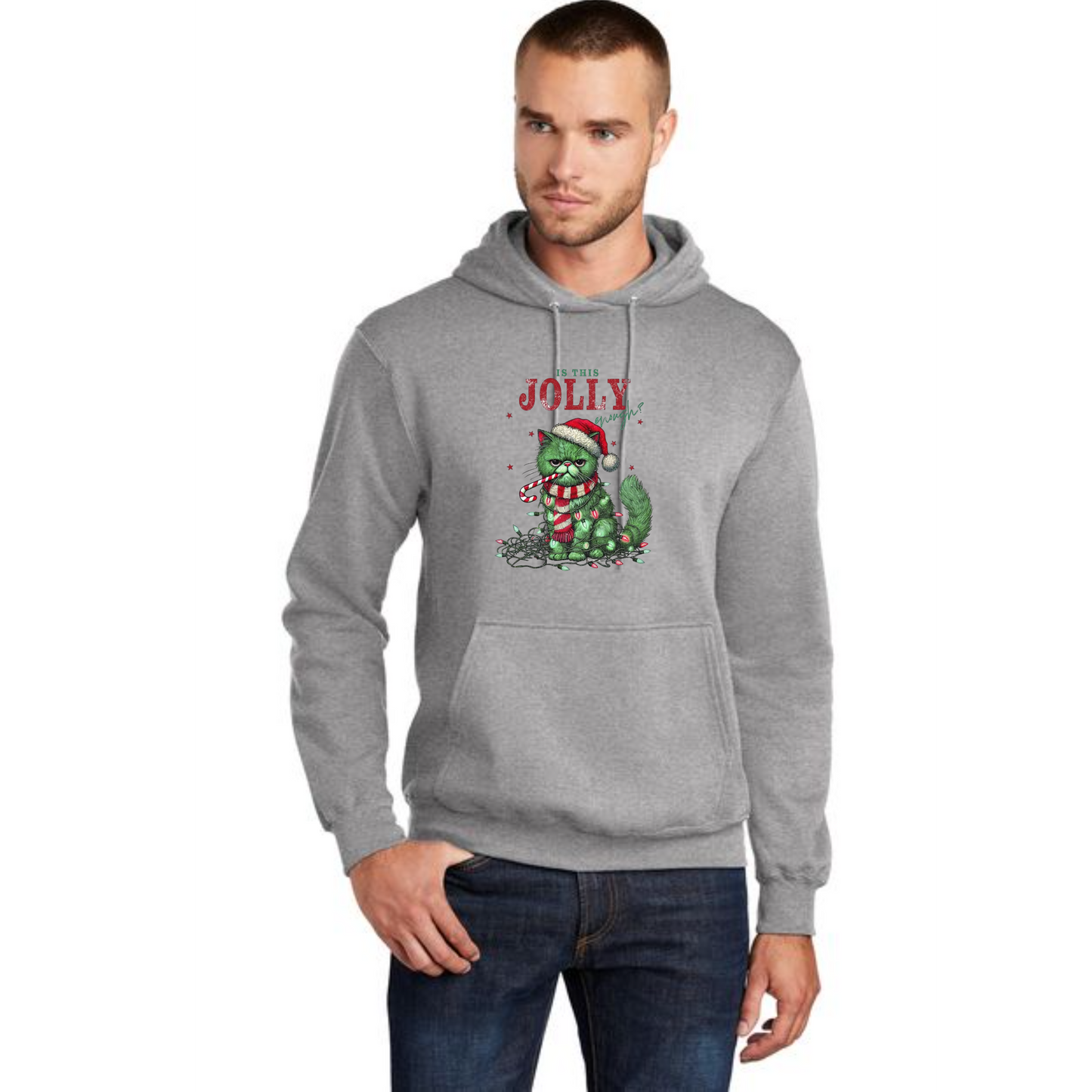 CHRISTMAS Port & Company® Core Fleece Pullover Hooded Sweatshirt 35